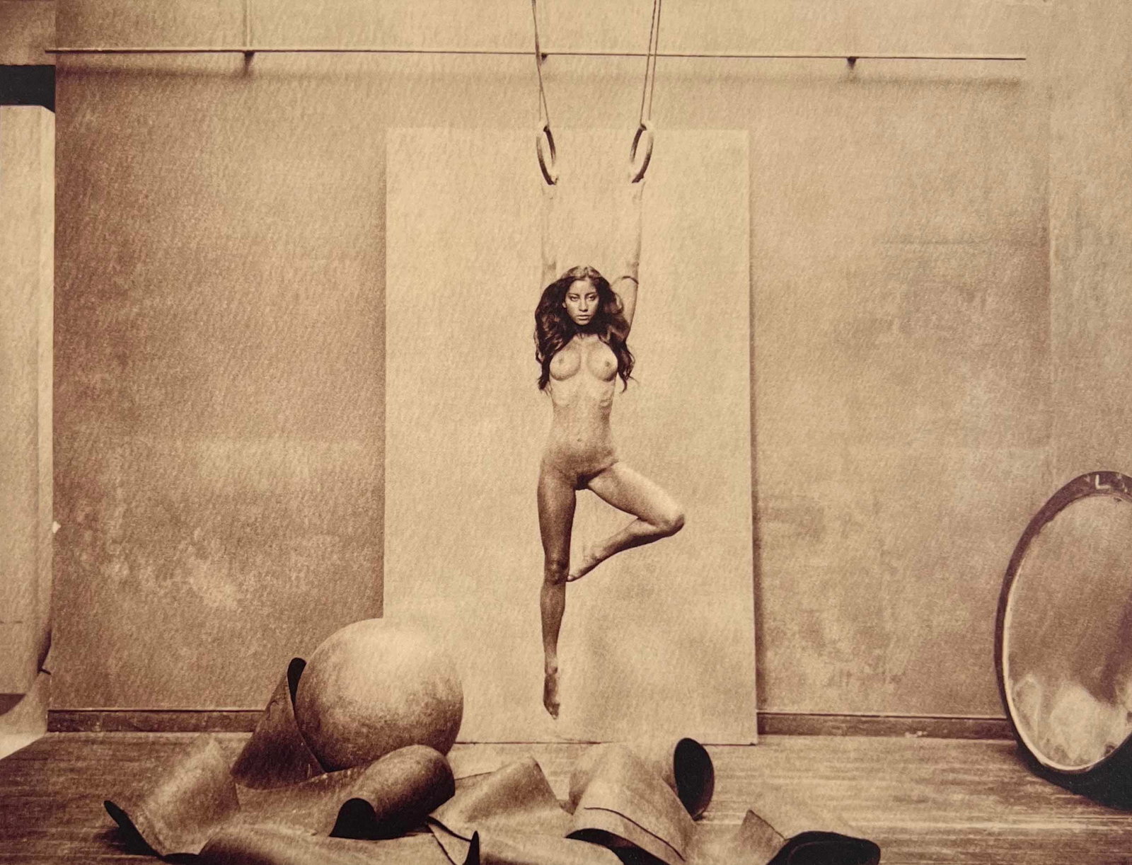 Marc Lagrange, The Gymnast Diptych, 2012: Photographer: Marc Lagrange was a Belgian photographer known for his nude portraits of female figures. Lagrange created dream-like and fantastical narrative pictures populated by beautiful nudes that 