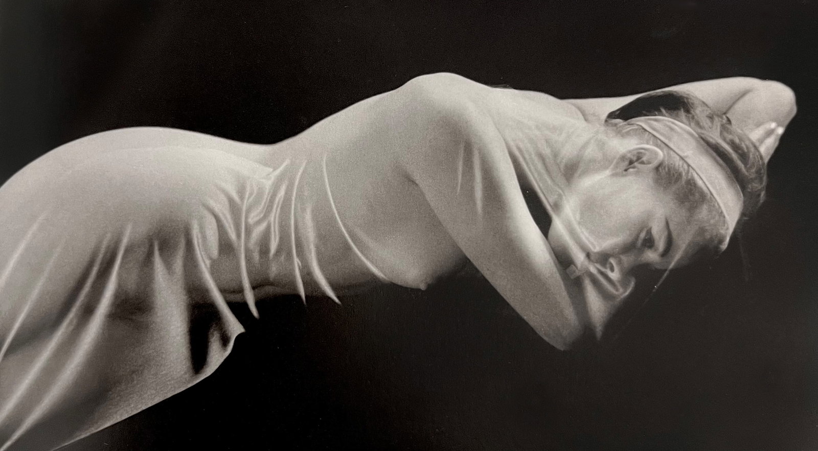 Ruth Bernhard, Veiled Nude, 1968: Ruth Bernhard (1905-2006) was the daughter of Lucien Bernhard, a graphic designer known as "the father of the German poster." After studying for two years at the Berlin Academy of Art, she came to New