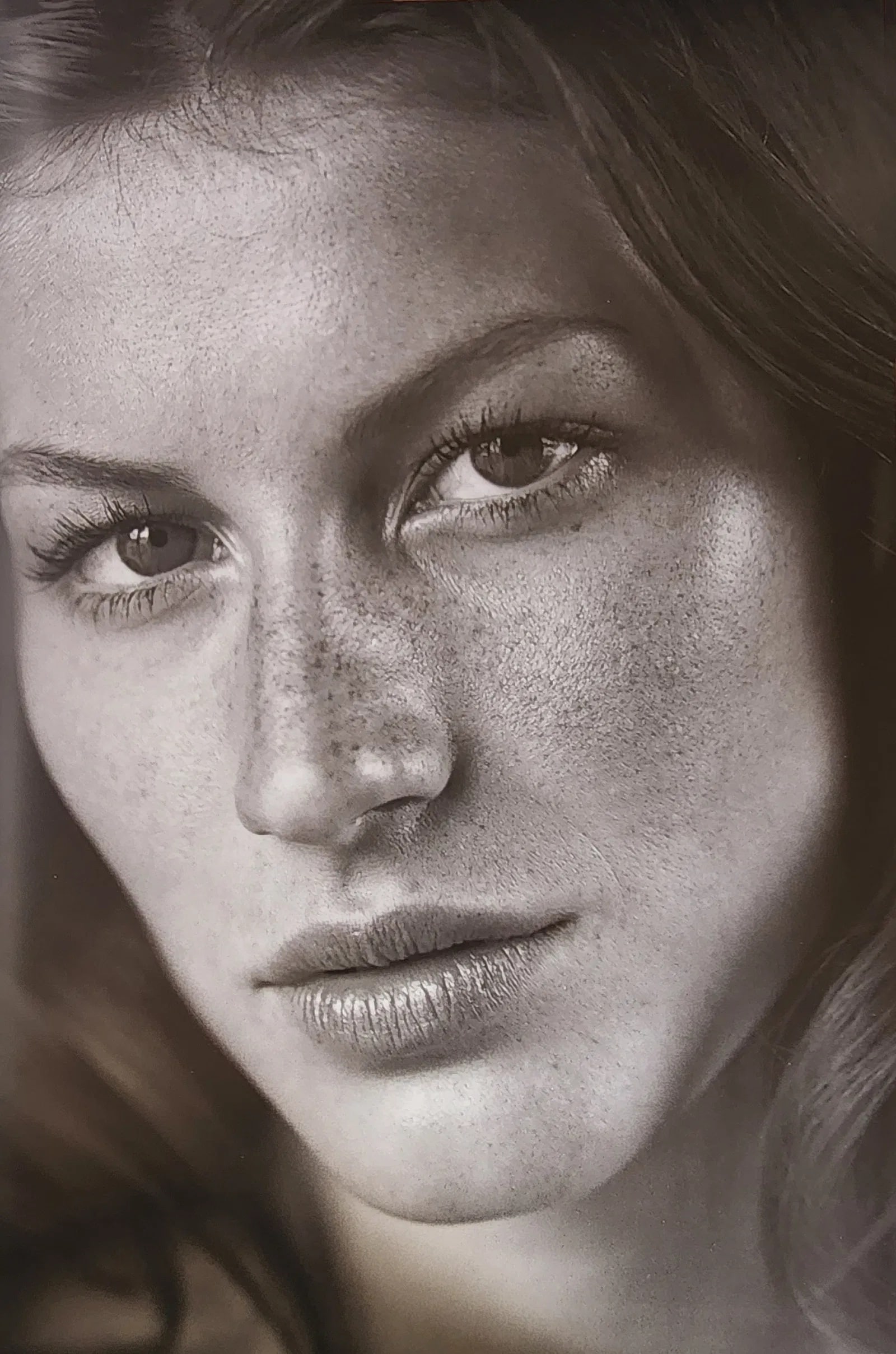 Gisele Bundchen, 2023: Title/Subject: Gisele Bundchen Type Of Print: Authentic Sheet Fed Photogravure/Offset print Date Of Print: 2023 Paper: Medium weight, satin/matte finish Approximate Image Size: 13 x 9 inches Matted Si