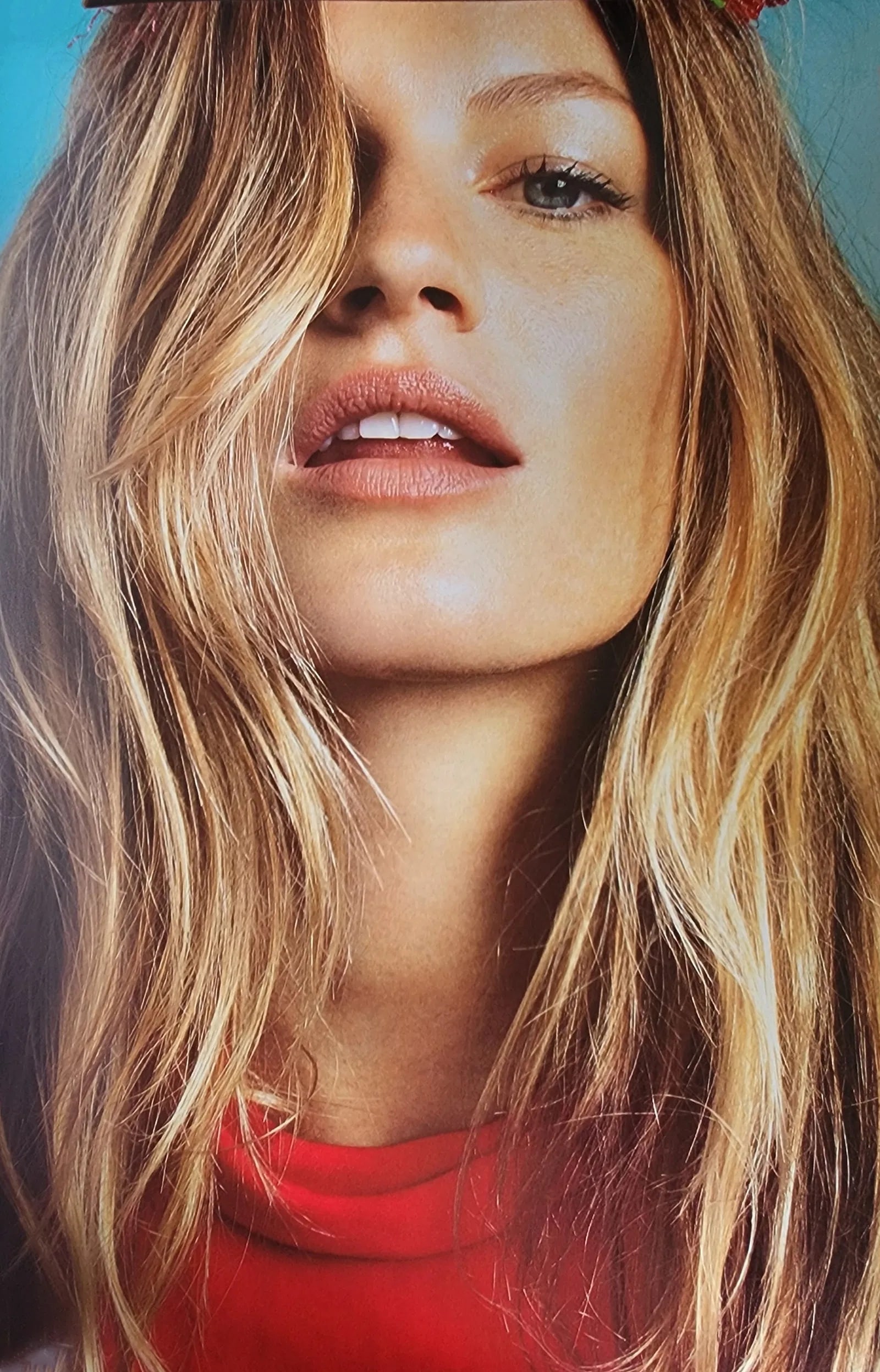 Gisele Bundchen, 2023: Title/Subject: Gisele Bundchen Type Of Print: Authentic Sheet Fed Photogravure/Offset print Date Of Print: 2023 Paper: Medium weight, satin/matte finish Approximate Image Size: 13 x 9 inches Matted Si