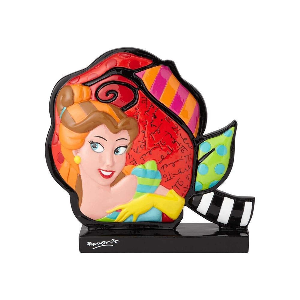 Romero Britto, 'Disney's - 'Belle's Rose', Stone Resin Sculpture: DISNEY BY ROMERO BRITTO 'Belle's Rose' Signed, Romero Britto, on the left side of the base Material: Stone Resin Product Dimensions: 4.92 in H Cartoon Character: Disney Provenance: Authorized Romero B