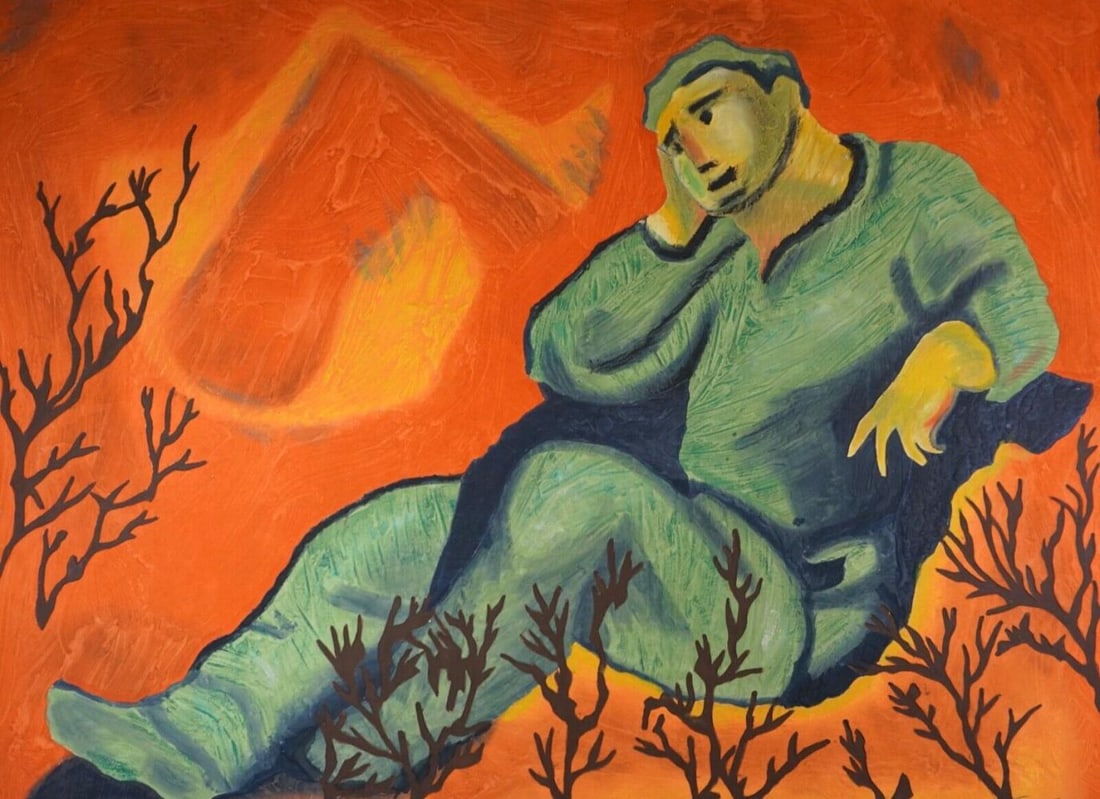 Sandro Chia, 'Untitled #4', Signed - Limited Edition Etching, 1990: Artist: Sandro Chia (1946 - Present) Title: Untitled #4 Medium: Carborundum etching with hand coloring Signed: Hand Signed Edition: Out of 50 Origin: Paris Measurements: 49" x 39" Year: 1989-1990 Publ