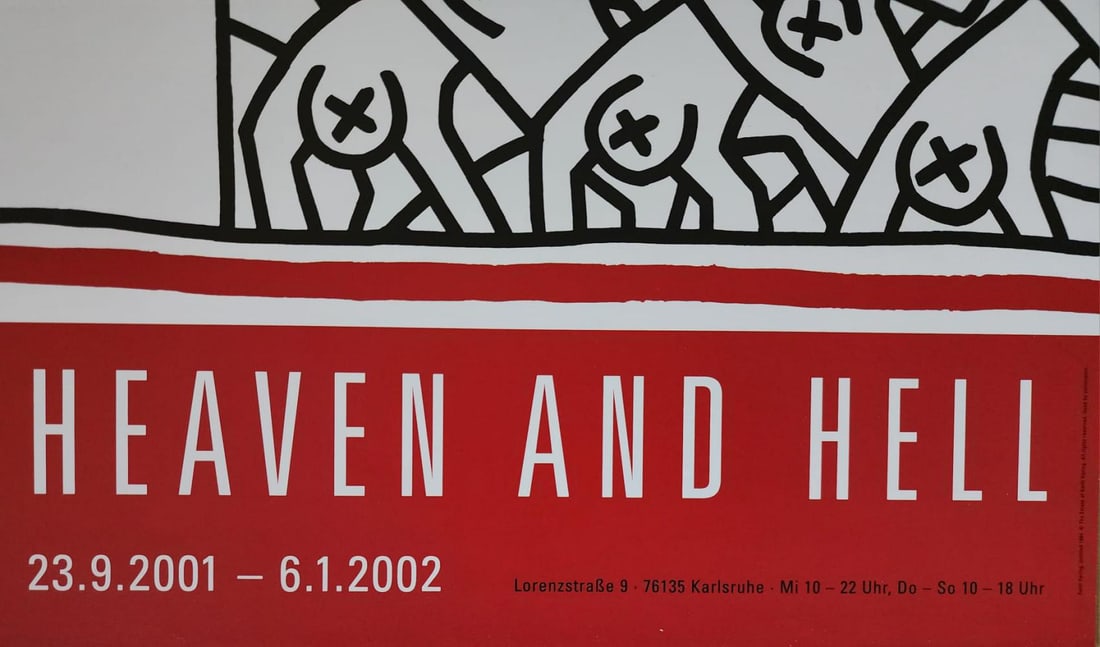 Keith Haring, Heaven And Hell Original 2001 Poster - 2
