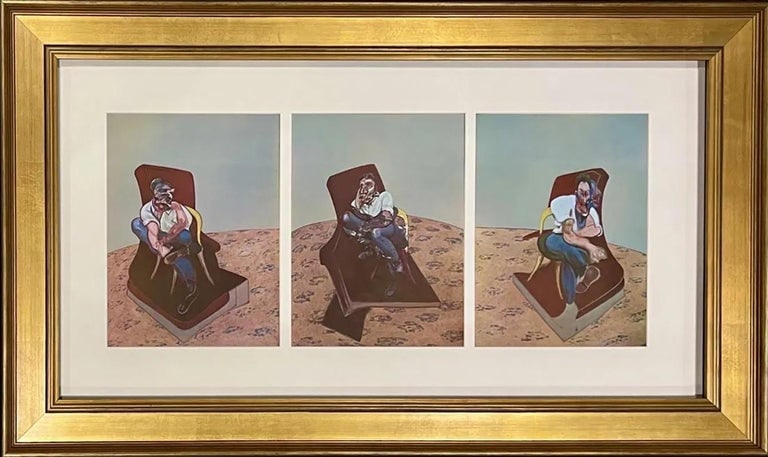 Francis Bacon 'Three Studies for Portrait of Lucian Freud' lithograph 1966: Lithograph on velin paper. Inscription: Unsigned and unnumbered. Good condition. Notes: From Derri?re le miroir, N? 162. Published by Aime Maeght, editeur, Paris; printed by editions Pierre ? Feu, Gal