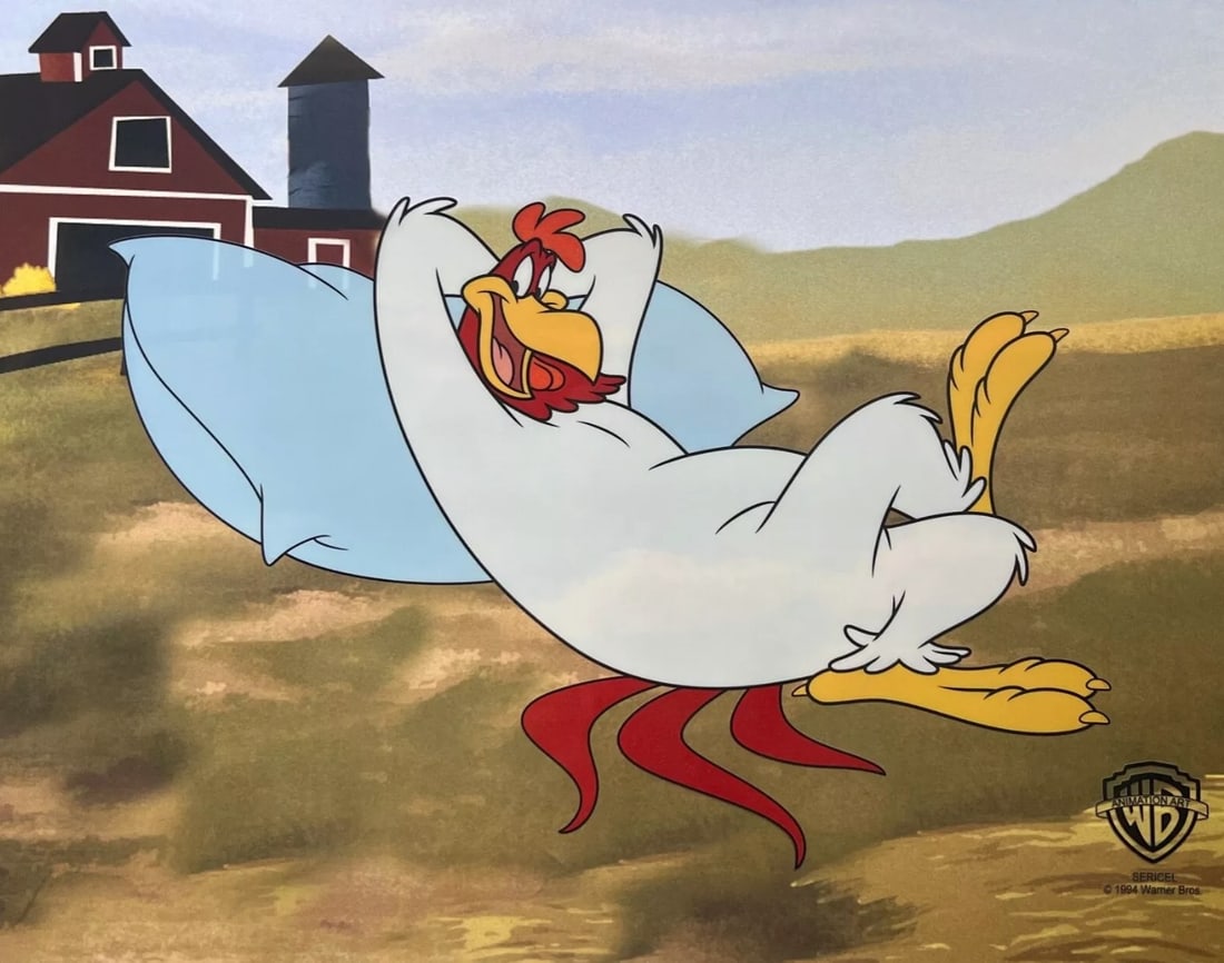 Warner Bros, Foghorn Leghorn, Limited Edition Animation Cel: Limited edition artistic recreation sericel of Foghorn Leghorn. Measures 11" x 14", comes unframed, in excellent condition. This sericel is accompanied with a complimentary laser background. Comes wit