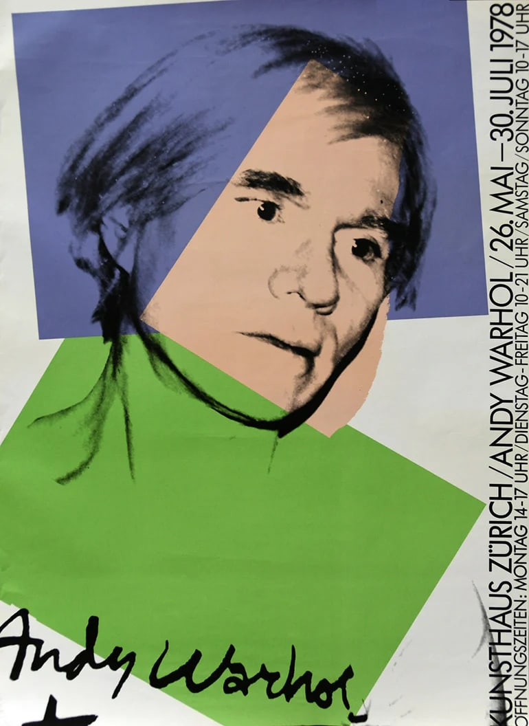 Andy Warhol (After), Poster Self Portrait, 1978 offset lithograph: Andy Warhol, (After) Poster Self Portrait, 1978 offset lithograph Screenprint in colors Images size 38 x 38 in This work is an unsigned and Unnumbered Printer's proof, outside of the edition Printed b