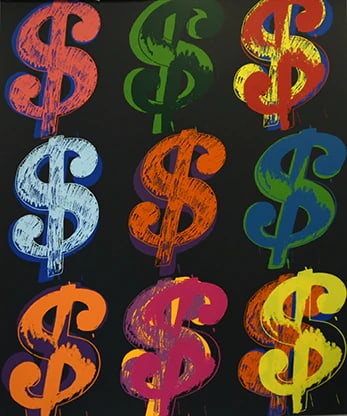 Andy Warhol (After), Dollar (9) FSIIA 285/286, Each Print is Unique, 1982 (1 of 1)