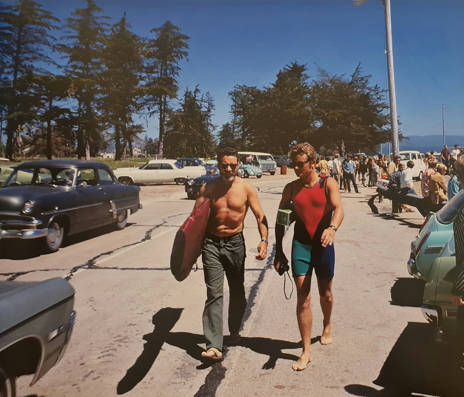 Leroy Grannis, Jack O'Neil, Corky Caroll, Steamer Lane, Santa Cruz, 1963: Photographer: LeRoy Grannis (1917-2011) captured the early surf lifestyle of Southern California unlike any other of his generation. Subject/Title: Jack O'Neil, Corky Caroll, Steamer Lane, Santa Cruz 