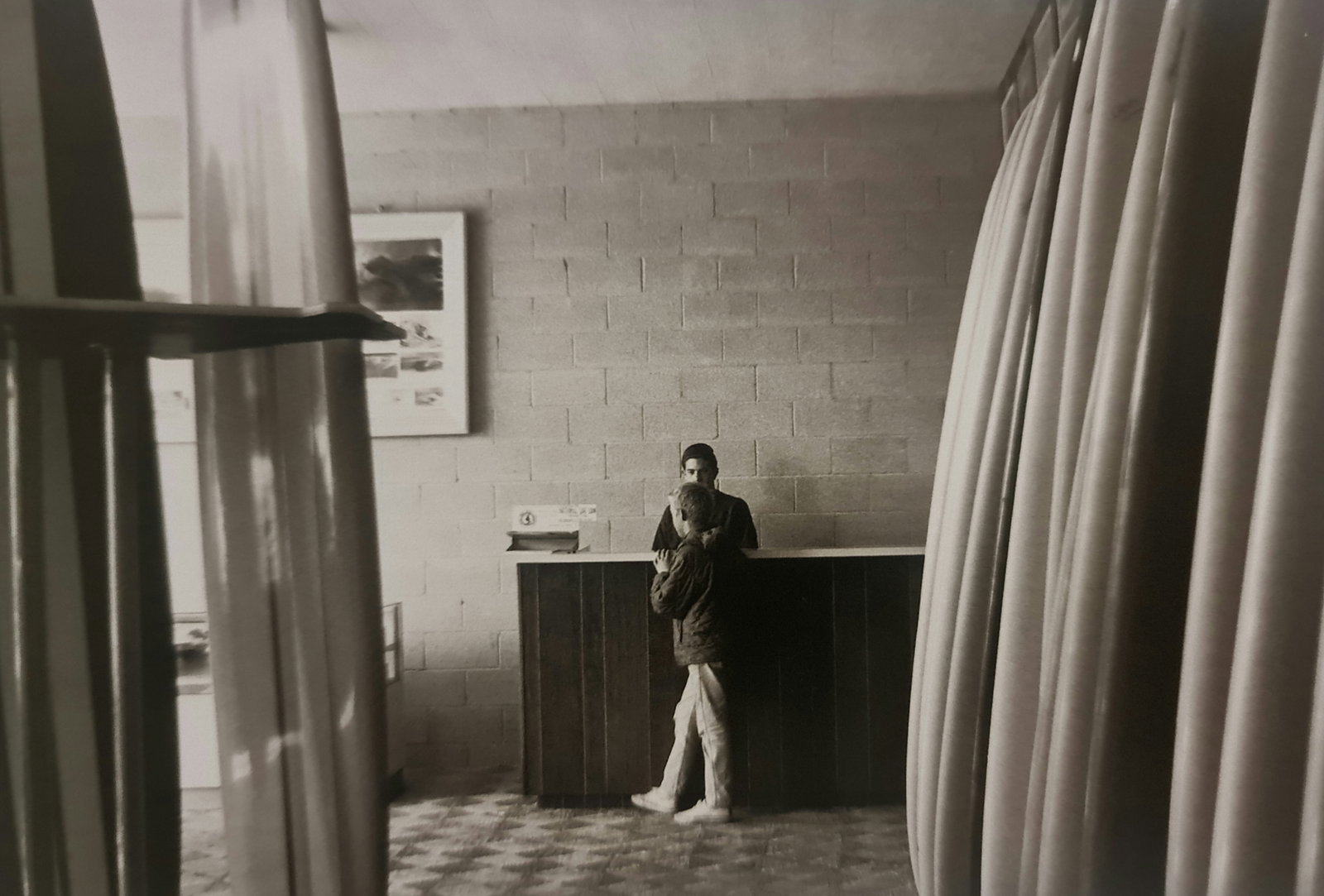 Leroy Grannis, Jacobs Shop, Hermosa Beach, 1975: Photographer: LeRoy Grannis (1917-2011) captured the early surf lifestyle of Southern California unlike any other of his generation. Subject/Title: Jacobs Shop, Hermosa Beach Date Of Negative: 1975 Ty