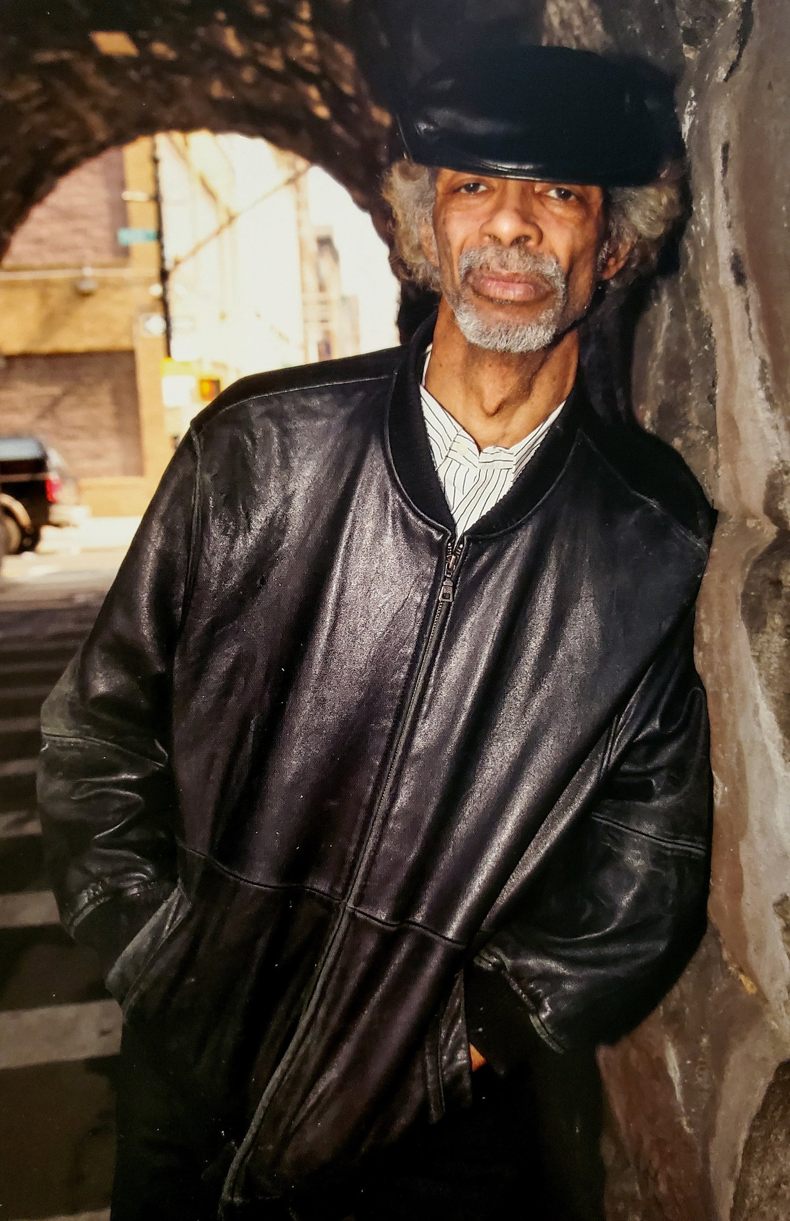 Anthony Barboza, Gil Scott-Heron, Harlem, New York, (April 21, 2010): Photographer: Anthony Barboza is a photographer, historian, artist and writer. With roots originating from Cape Verde, and work that began in commercial art more than forty years ago. Title: "Gil Scot
