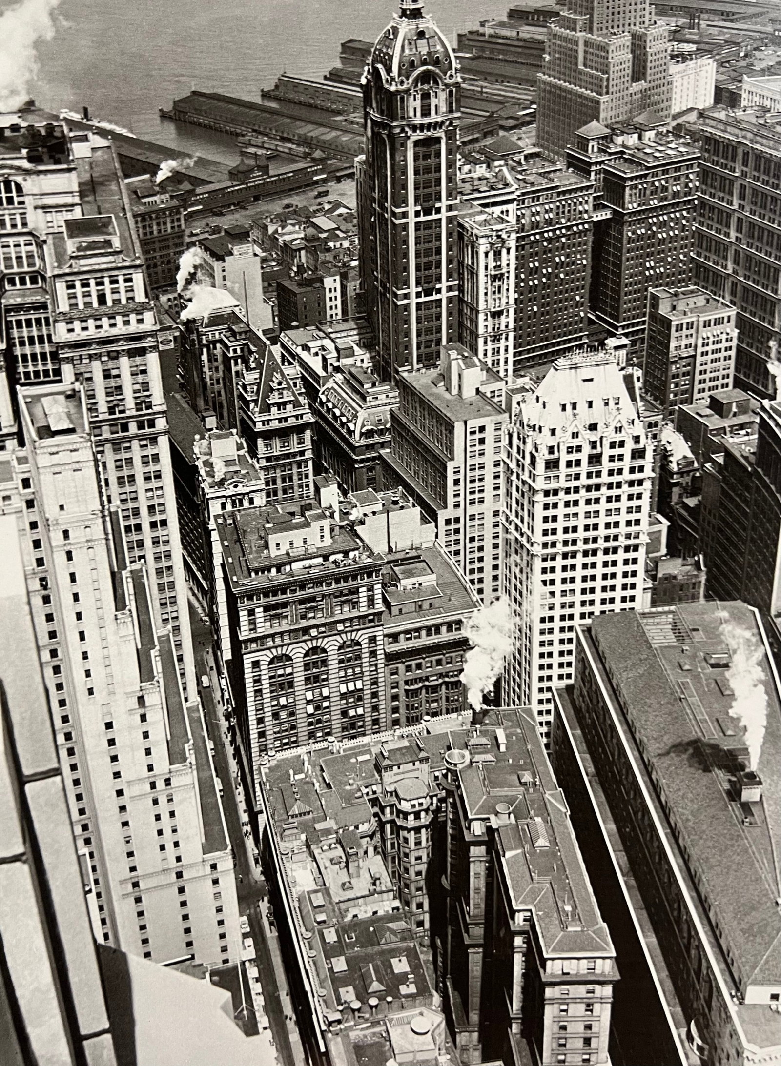 Berenice Abbott, Financial District Rooftops III, 1930s: Photographer: Berenice Alice Abbott was an American photographer best known for her portraits of between-the-wars 20th century cultural figures, New York City photographs of architecture and urban des