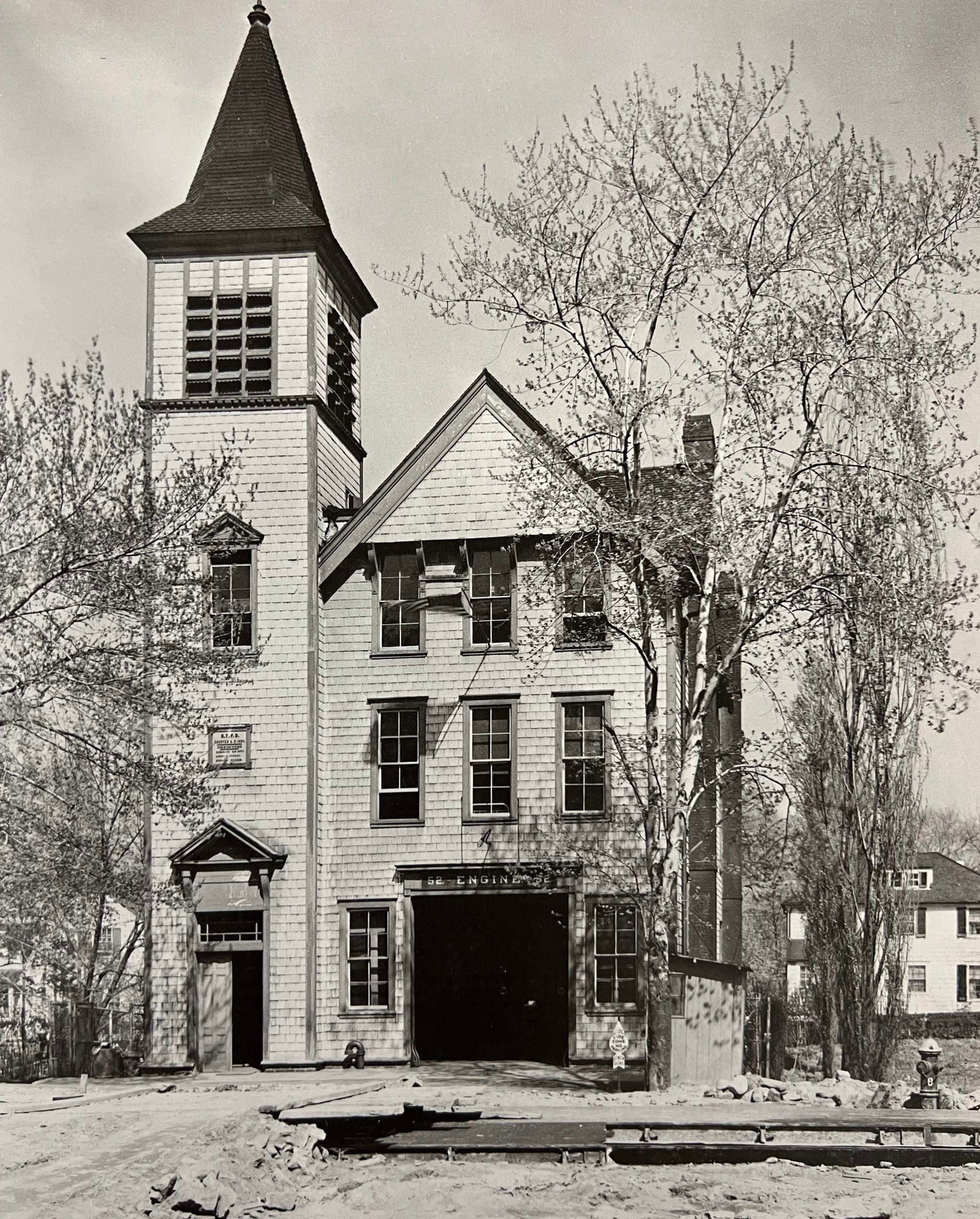 Berenice Abbott, Firehouse, Spuyten Duyvil, 1930s: Photographer: Berenice Alice Abbott was an American photographer best known for her portraits of between-the-wars 20th century cultural figures, New York City photographs of architecture and urban des