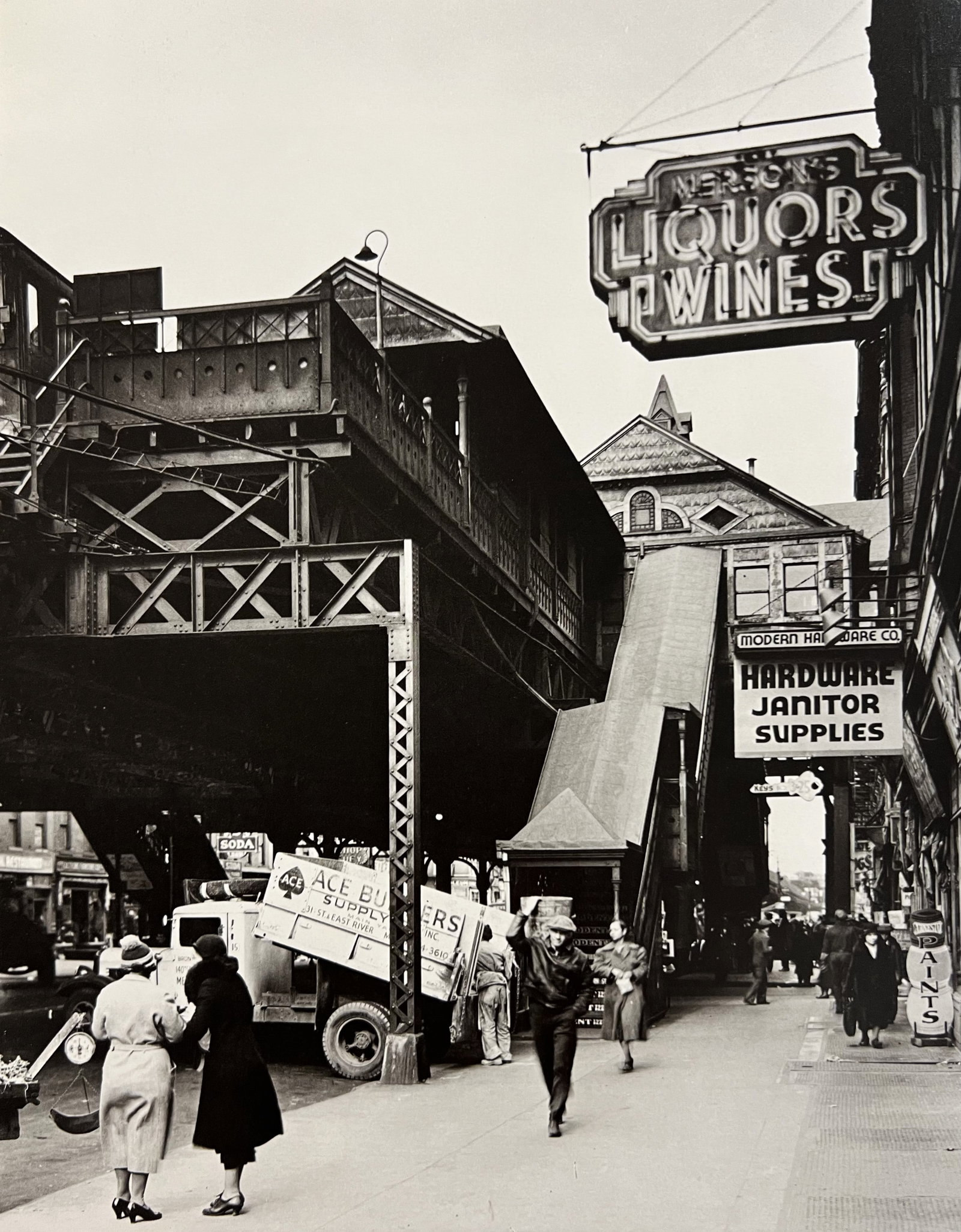 Berenice Abbott, Harlem Street, Eighth Avenue And West 140th Street, 1930s: Photographer: Berenice Alice Abbott was an American photographer best known for her portraits of between-the-wars 20th century cultural figures, New York City photographs of architecture and urban des