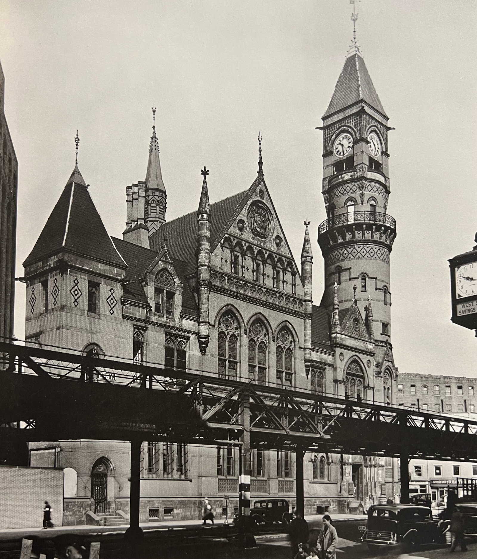 Berenice Abbott, Jefferson Market Court And 447-461 Sixth Avenue, 1930s: Photographer: Berenice Alice Abbott was an American photographer best known for her portraits of between-the-wars 20th century cultural figures, New York City photographs of architecture and urban des