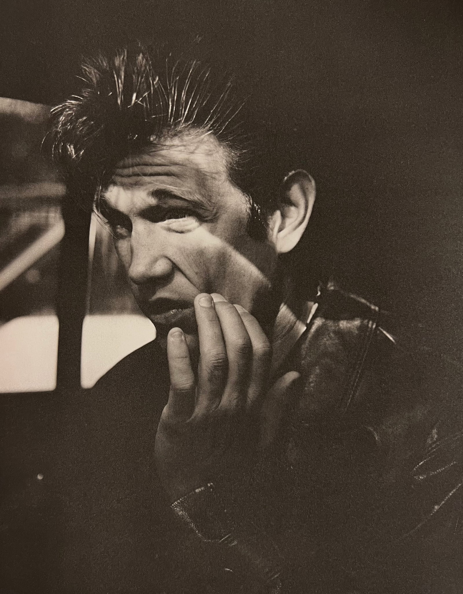 Bruce Weber, Man in car with leather jacket, 1988: Photographer: Bruce Weber (American, b. 1946) - internationally renowned American fashion photographer best known for his racy, erotically charged imagery. Weber has shot the ad campaigns of Calvin Kl