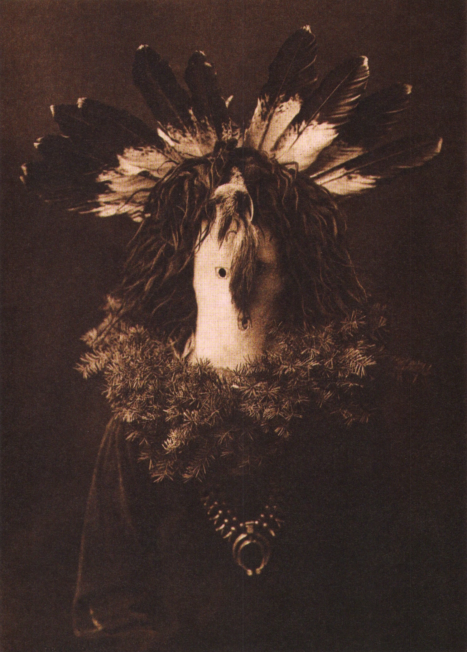 Edward S. Curtis, PLATE 33 Hashogan Navaho (A House God), 1904: Photographer: Edward S. Curtis (American, 1868 - 1952) - renowned photographer of the American West and the Native American Indian. Title: FIG. 45 Curtis Studio, (Edward S. Curtis and His Daughter Bet