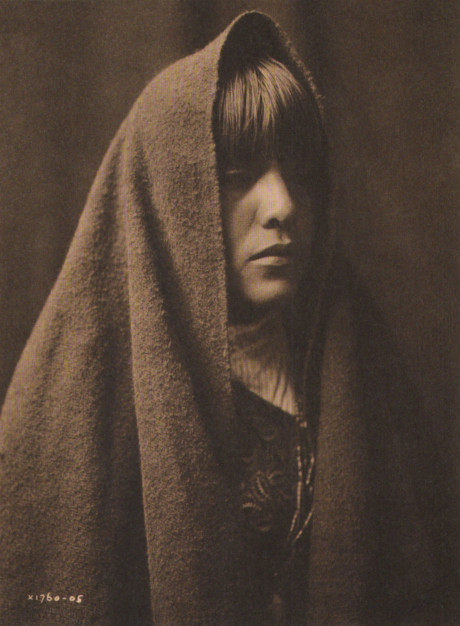 Edward S. Curtis, PLATE 68 Untitled (Tewa Girl), CA, 1905: Photographer: Edward S. Curtis (American, 1868 - 1952) - renowned photographer of the American West and the Native American Indian. Title: FIG. 45 Curtis Studio, (Edward S. Curtis and His Daughter Bet