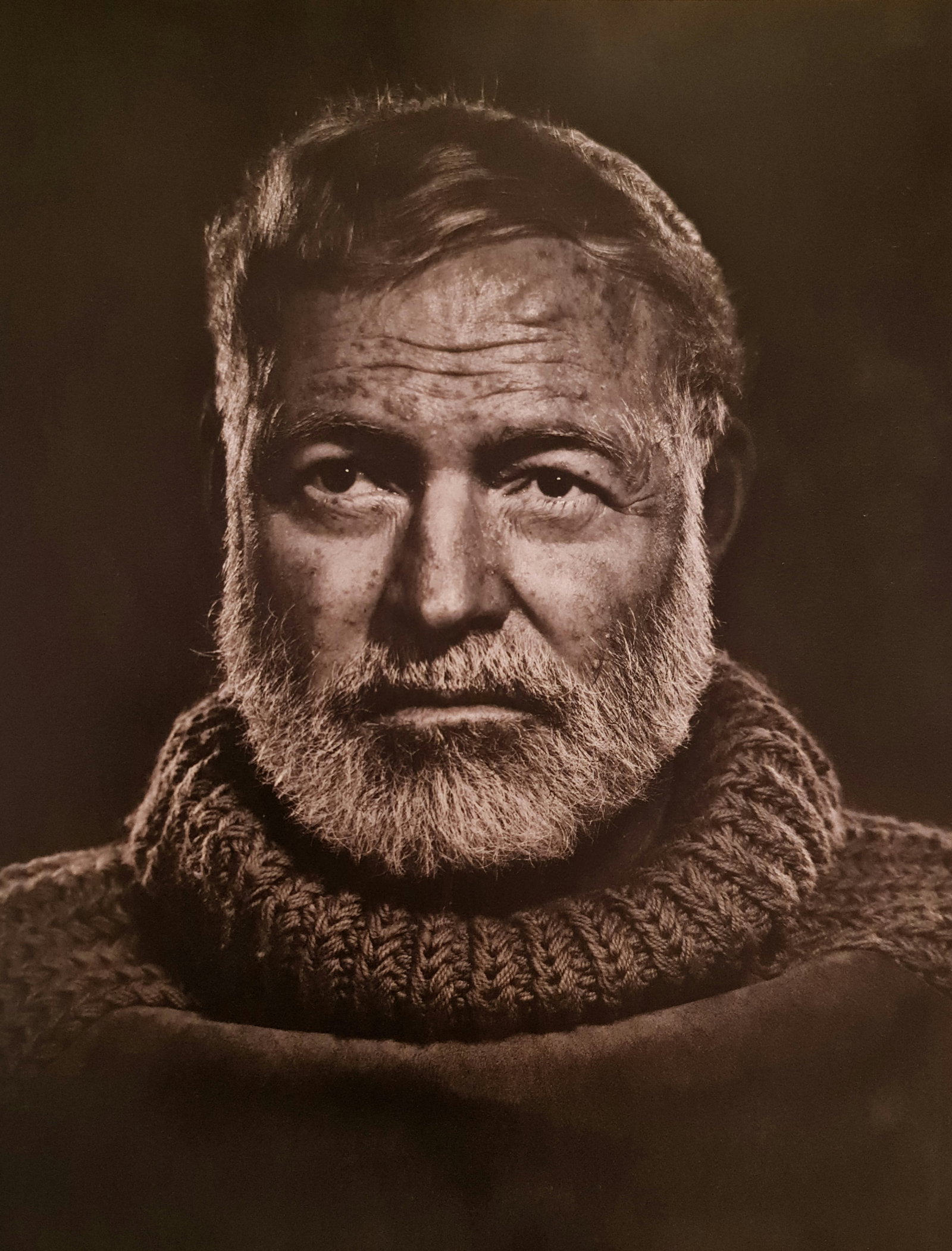 Yousef Karsh, Ernest Hemingway, 1957: Photographer: Yousuf Karsh(1908-2002) was an Armenian-Canadian portrait photographer, considered one of the greatest portrait photographers of the 20th century. His recognizable portraits include