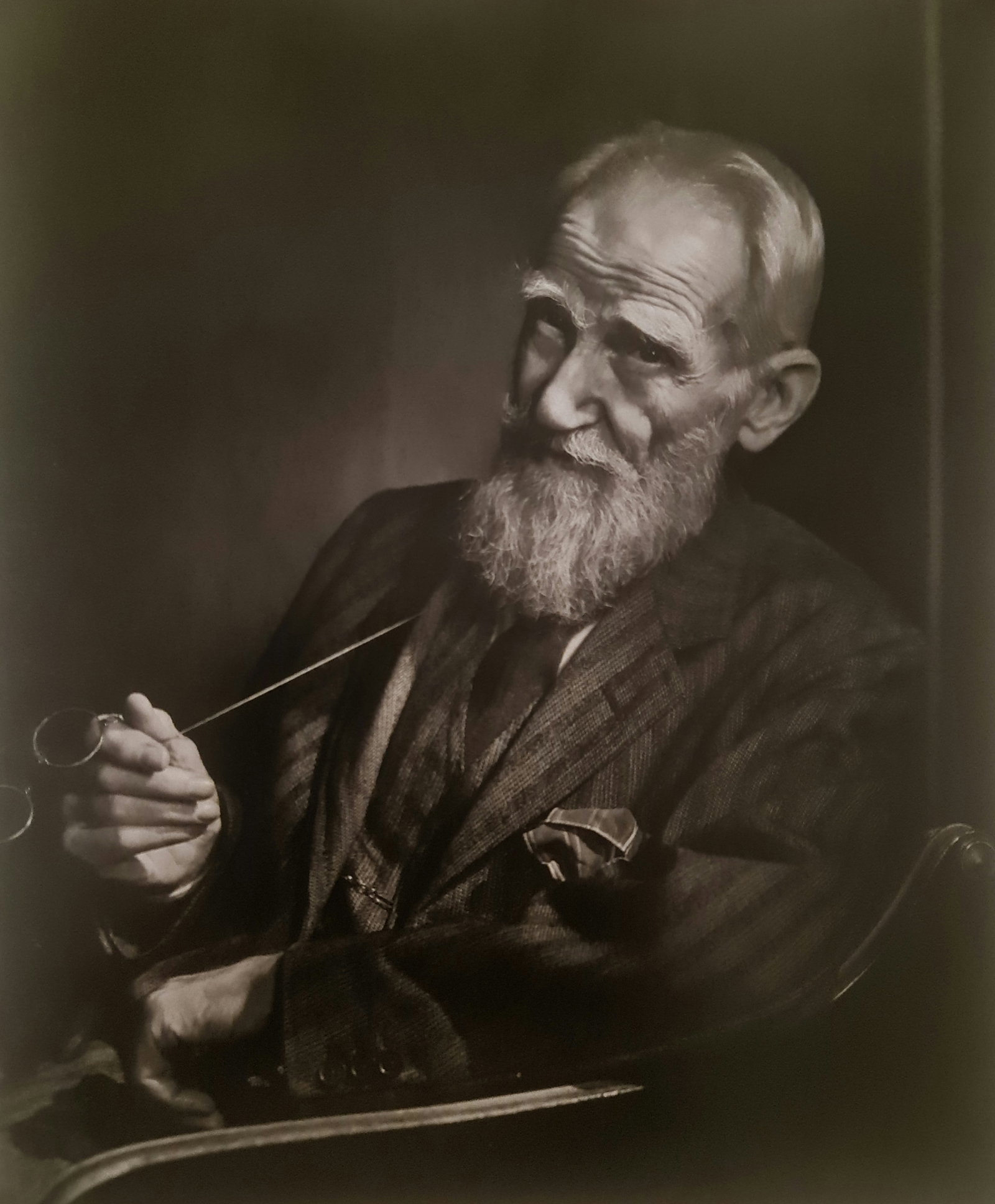 Yousef Karsh, George Bernard Shaw, 1943: Photographer: Yousuf Karsh(1908-2002) was an Armenian-Canadian portrait photographer, considered one of the greatest portrait photographers of the 20th century. His recognizable portraits include