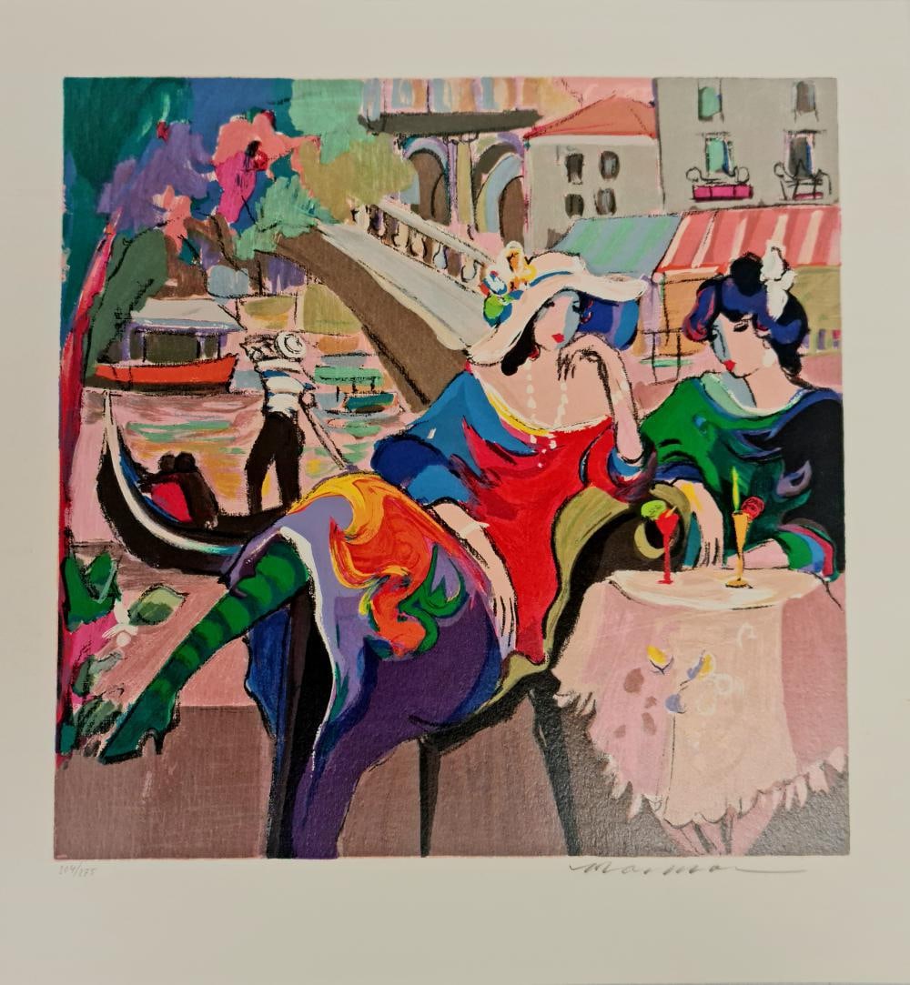 Isaac Maimon, 'Italy', Signed Limited Edition Serigraph: Artist: Isaac Maimon Title: Italy Medium: Serigraph Year: 1992 Size: 20" x 19" Edition: Out of 275 Hand-Signed & Numbered Condition: Excellent Certificate of Authenticity is included