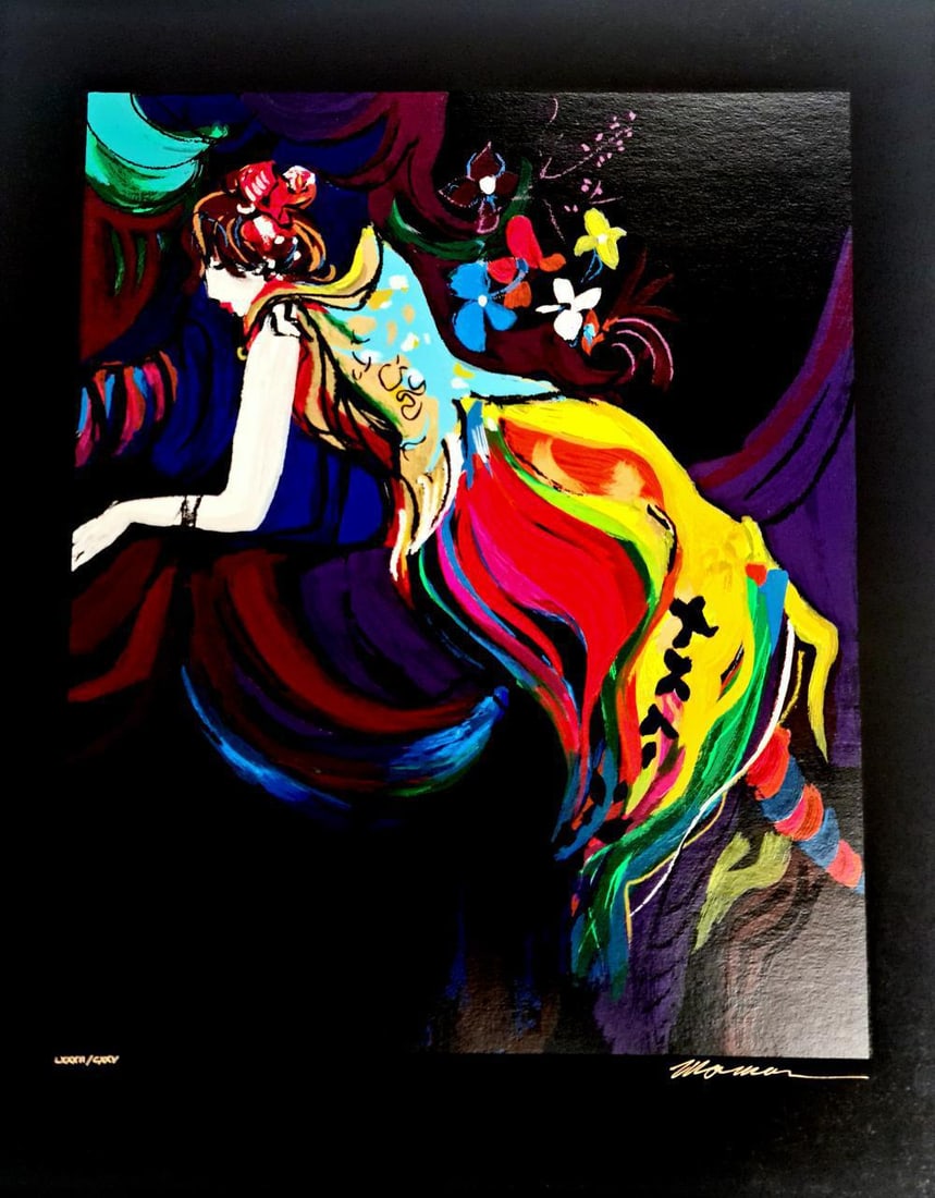 Isaac Maimon, L'Affectation, Signed Limited Edition, Screenprint, 1991: Artist: Isaac Maimon Title: L'Affectation Medium: Screen Printing Year: 1991 Size: 23" x 18.5" Edition: Out of 275 Hand-Signed & Numbered Condition: Excellent Certificate of Authenticity is included P