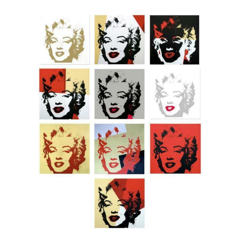 Andy Warhol, Marilyn Monroe, 10 Piece Portfolio, Serigraph Sunday B. Morning: 10 Piece Portfolio By Andy Warhol, Marilyn Monroe Serigraph - Sunday B Morning From An Edition Of 2000 This Is A Sunday B. Mornings Editions Serigraph That Is Stamped On The Verso In Blue Ink Publishe