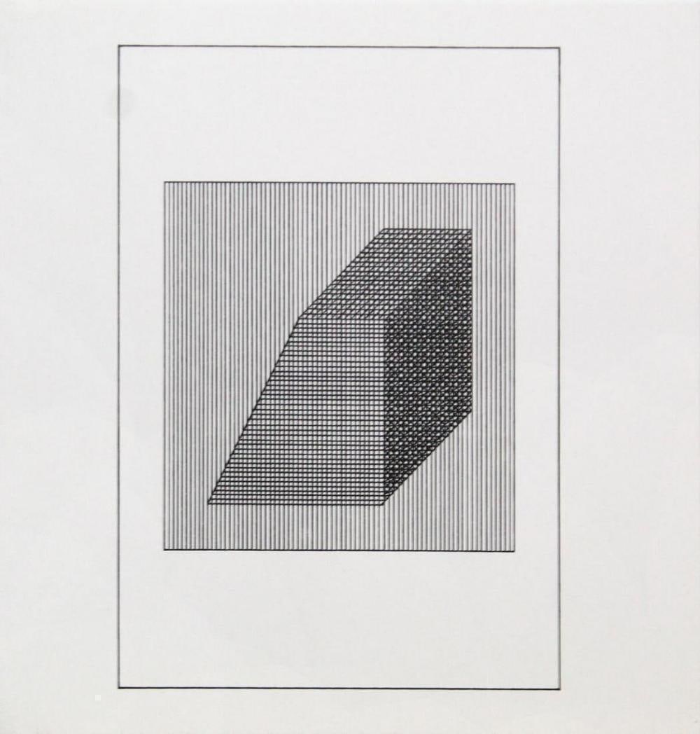 Sol Lewitt, 'Untitled', From The Suite 'Ficciones', Silkscreen: Description Artist: Sol Lewitt Title: Untitled from the Suite "Ficciones" Year: 1984 Dimensions: 8in. by 8in. Edition: From the rare limited edition Publisher: Limited Editions Club, New York Suite: F