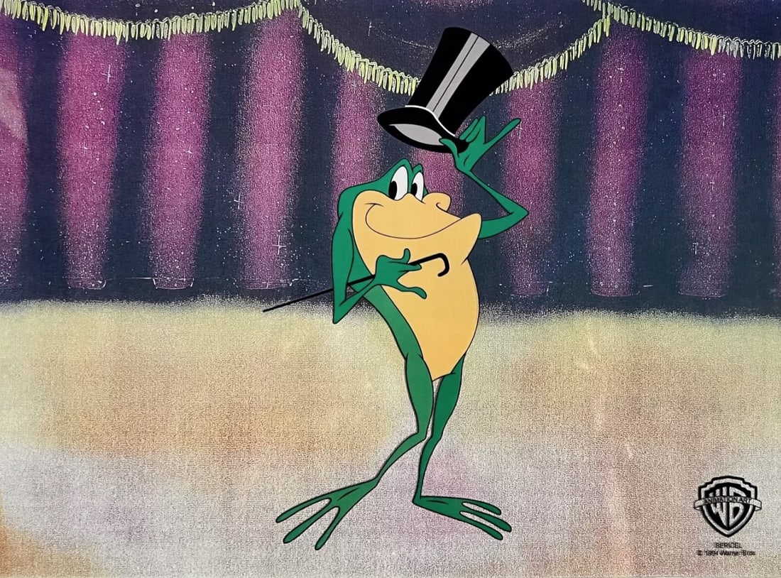 Warner Bros, Michigan J Frog, Limited Edition Animation Sericel: Limited edition Sericel of Warner Bros Looney Tunes Michigan J Frog. This Cel measures 11" x 14", comes unframed, in excellent condition. This cel bears an authentication stamp from Warner Bros. This 