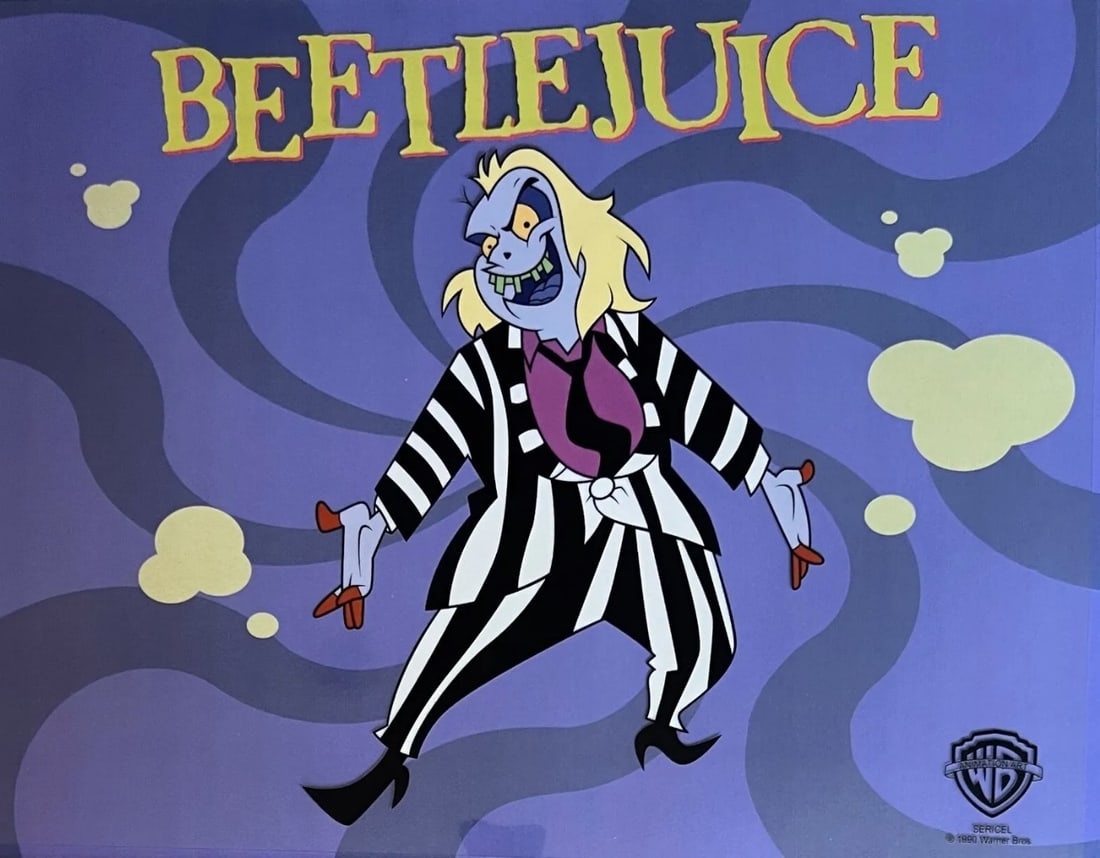 Warner Bros, Beetlejuice Cartoon, Limited Edition Animation Sericel