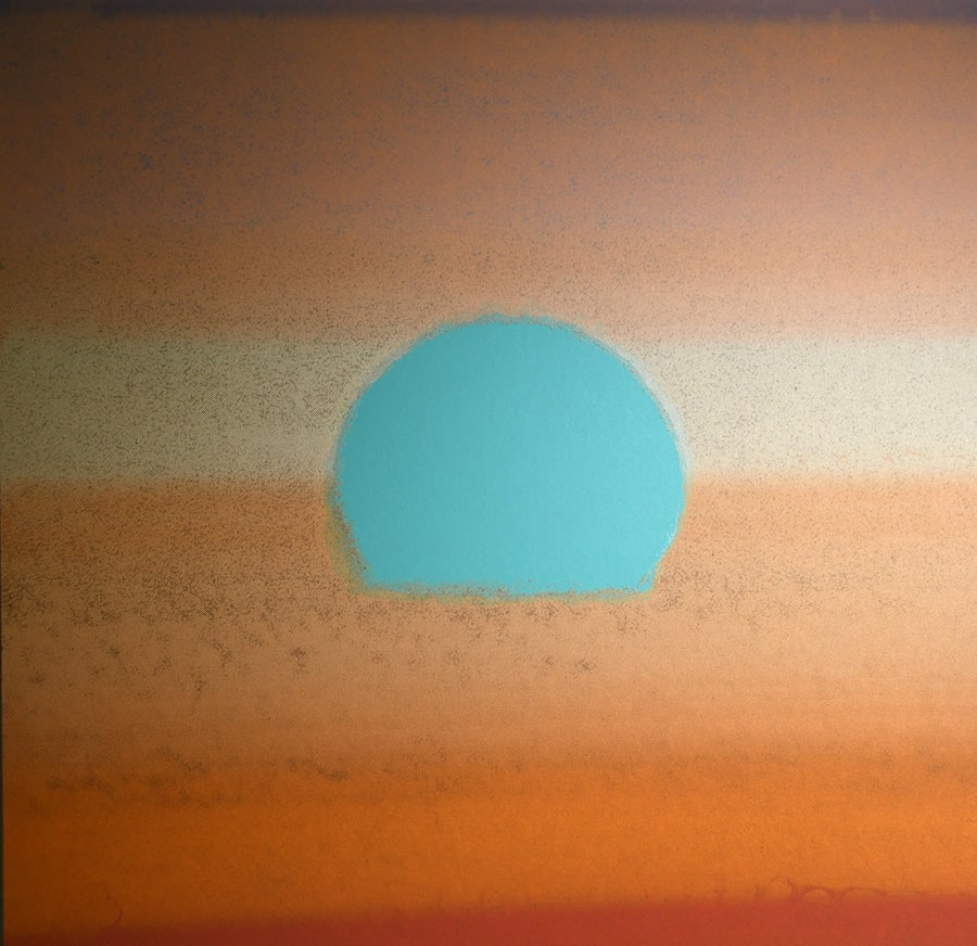 Andy Warhol, (After) Sunset, Unique Edition Print, FSII (112): Andy Warhol title; Sunset, Unique Edition Print, FSII (112) silkscreen, Printer's proof, not signed and not numbered Paper size: 34 x 34 inch Images size: 34 x 34 inch Condition: Artwork is in Very go