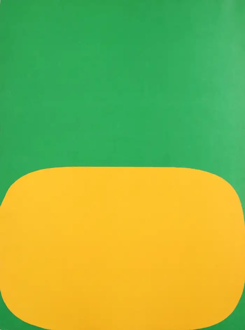 Ellsworth Kelly - Composition (Axsom No. I-A), 1964 Lithograph From DLM: Artist: Ellsworth KellyTitle: Composition (Axsom No. I-A)Year: 1964Dimensions: 15in. by 11in.Mount Board Size Inches: 20 x 16 inchesMount Board Color: White/BlackPrint Border: No - full bleed print.Ve