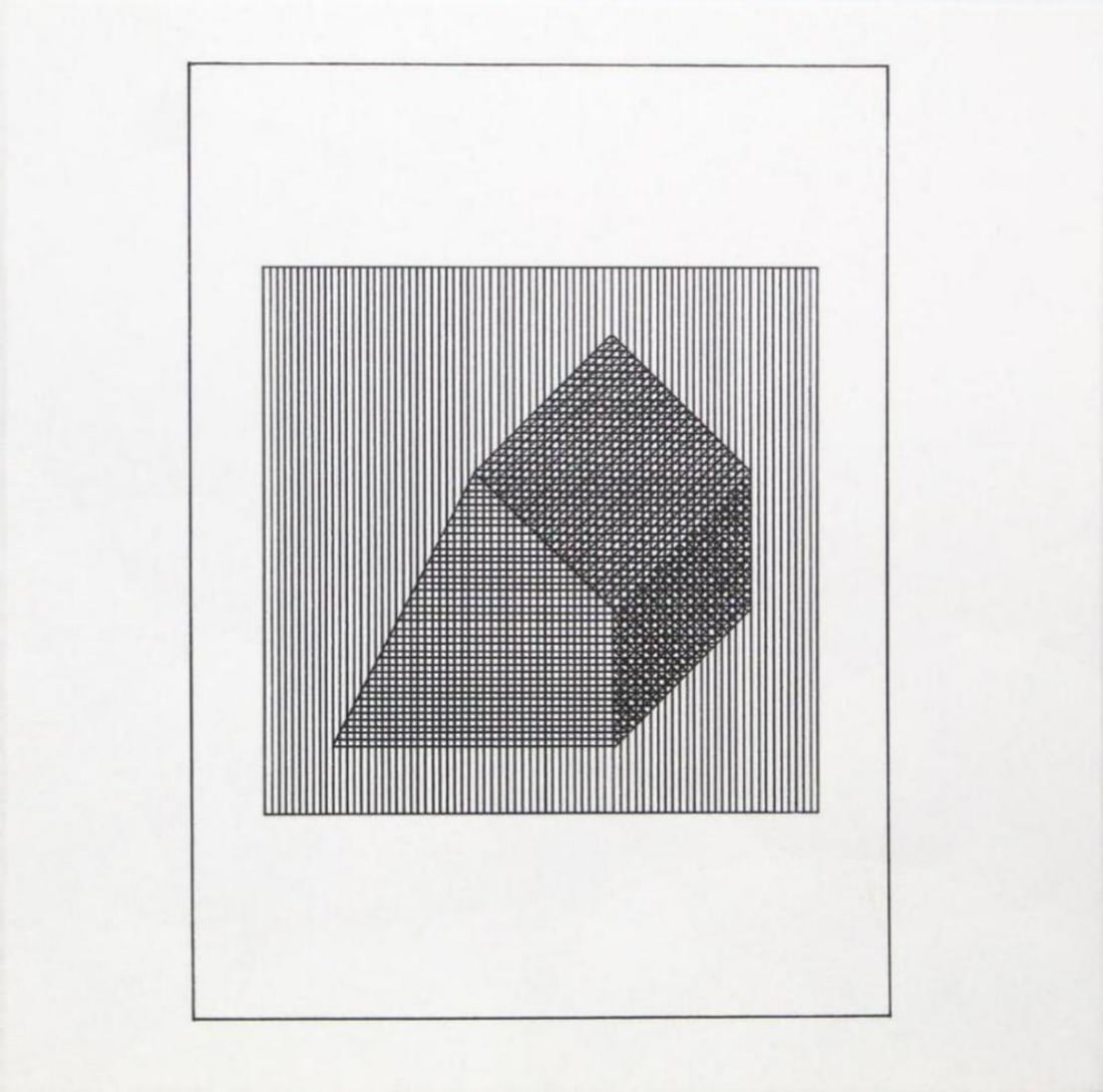 Sol Lewitt, 'Untitled' - Quadrilateral, From The Suite 'Ficciones', Silkscreen: Description Artist: Sol Lewitt Title: Untitled from the Suite "Ficciones" Year: 1984 Dimensions: 8in. by 8in. Edition: From the rare limited edition Publisher: Limited Editions Club, New York Suite: F
