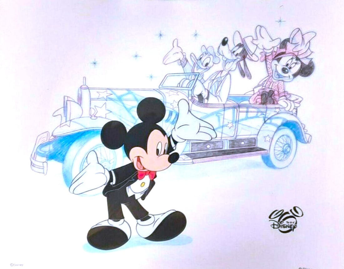 Disney, Mickey Mouse In Tuxedo Limited Edition Sericel: Description Disney Limited Edition Serigraph Cel MICKEY MOUSE IN TUXEDO. From 1950 Walt Disney Studios. Disneys own artists have selected this scene from the original animation drawings used to produc