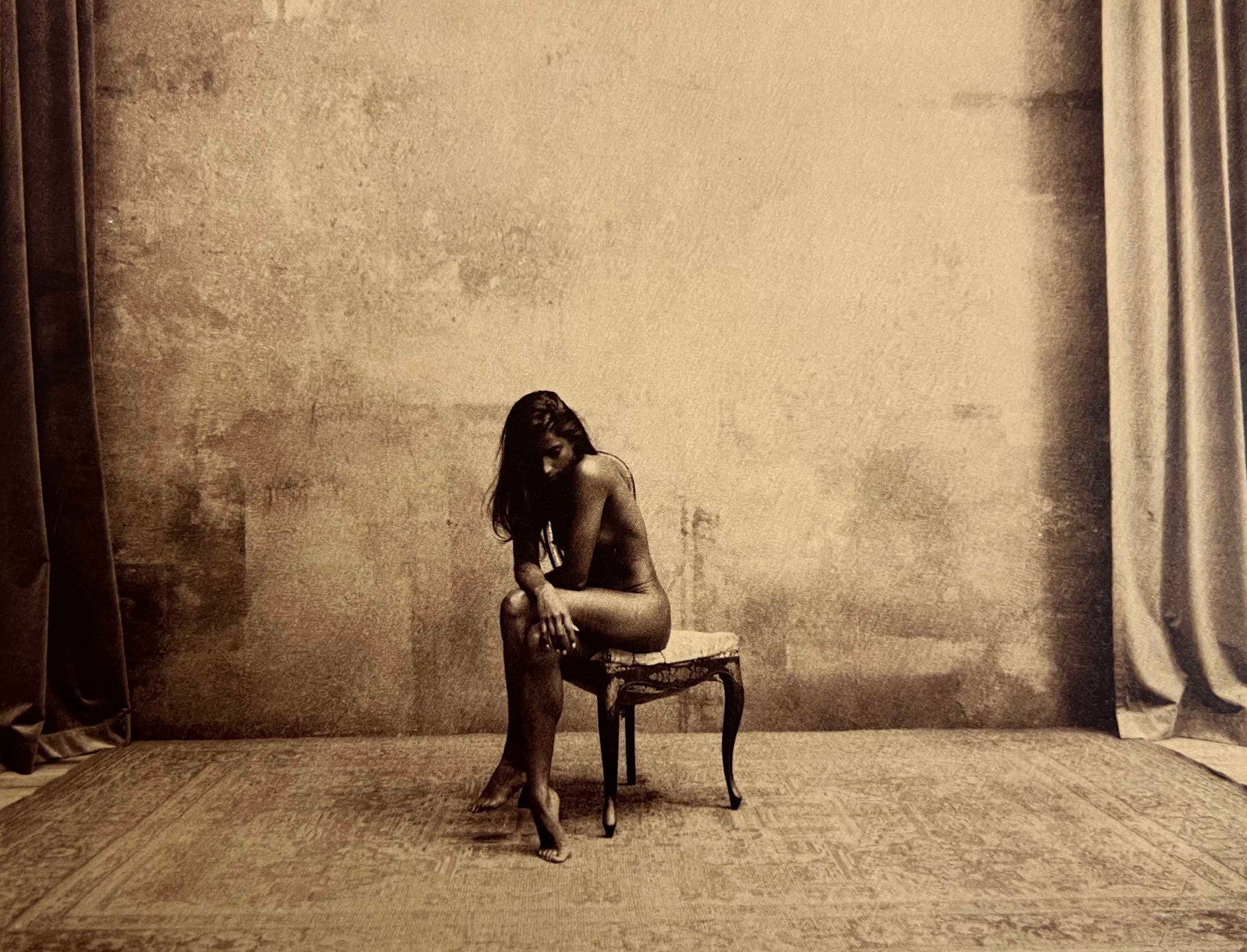 Marc Lagrange, Before The Show, 2012: Photographer: Marc Lagrange was a Belgian photographer known for his nude portraits of female figures. Lagrange created dream-like and fantastical narrative pictures populated by beautiful nudes that 