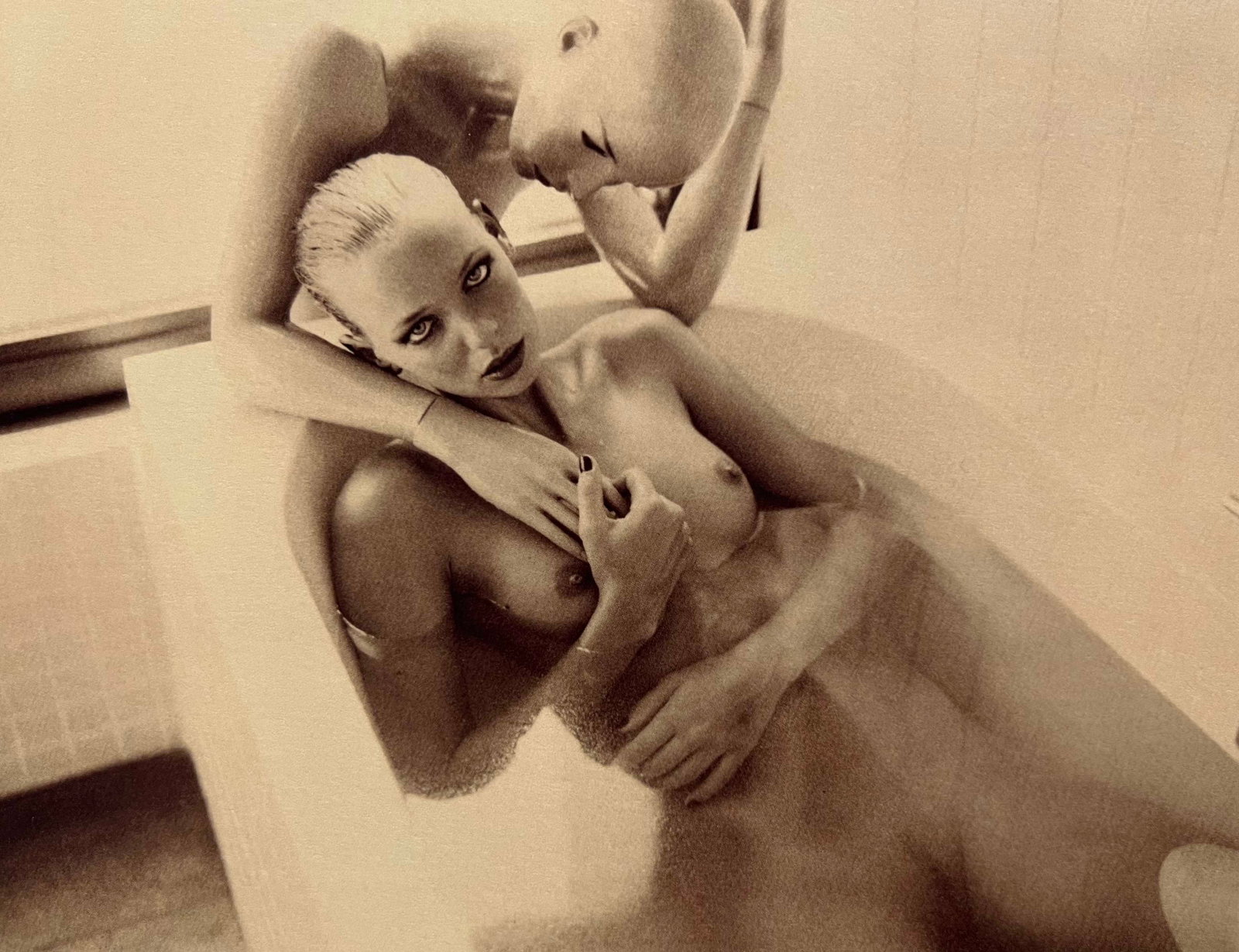 Marc Lagrange, Fond II, 2012: Photographer: Marc Lagrange was a Belgian photographer known for his nude portraits of female figures. Lagrange created dream-like and fantastical narrative pictures populated by beautiful nudes that 
