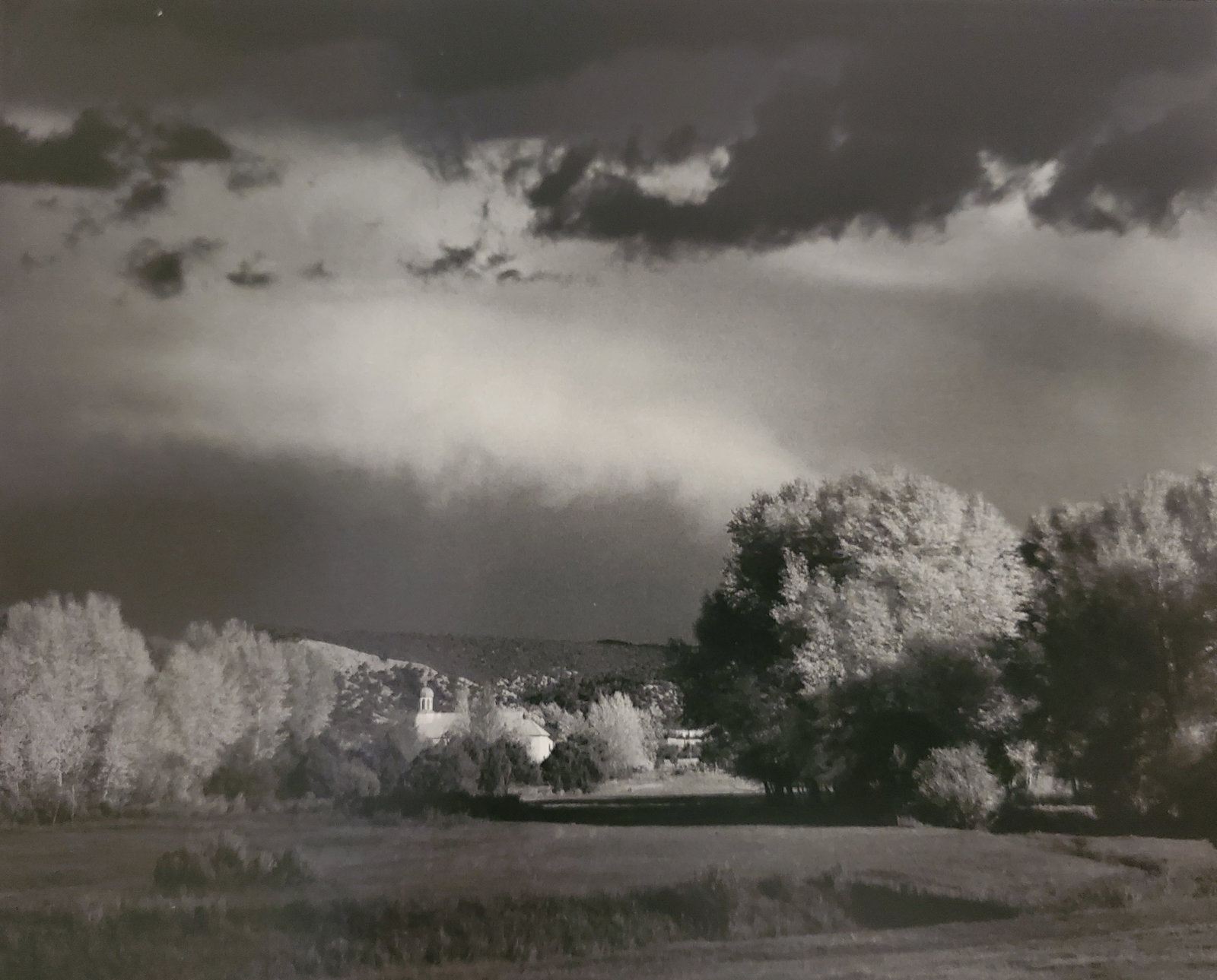 Ansel Adams, Autumn Storm, Las Trampas, Near Penasco, New Mexico, C. 1958: Photographer: Ansel Adams (American, 1902 - 1984) - Internationally renowned American photographer. One of the most influential artists in photographic history. Title: "Autumn Storm, Las Trampas, Near
