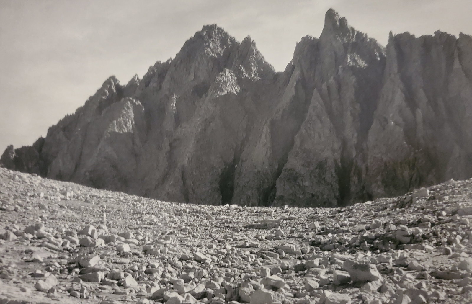 Ansel Adams, Bishop Pass and the Inconsolable Range, Kings Canyon National Park, California, 1936: Photographer: Ansel Adams (American, 1902 - 1984) - Internationally renowned American photographer. One of the most influential artists in photographic history. Title: "Bishop Pass and the Inconsolabl