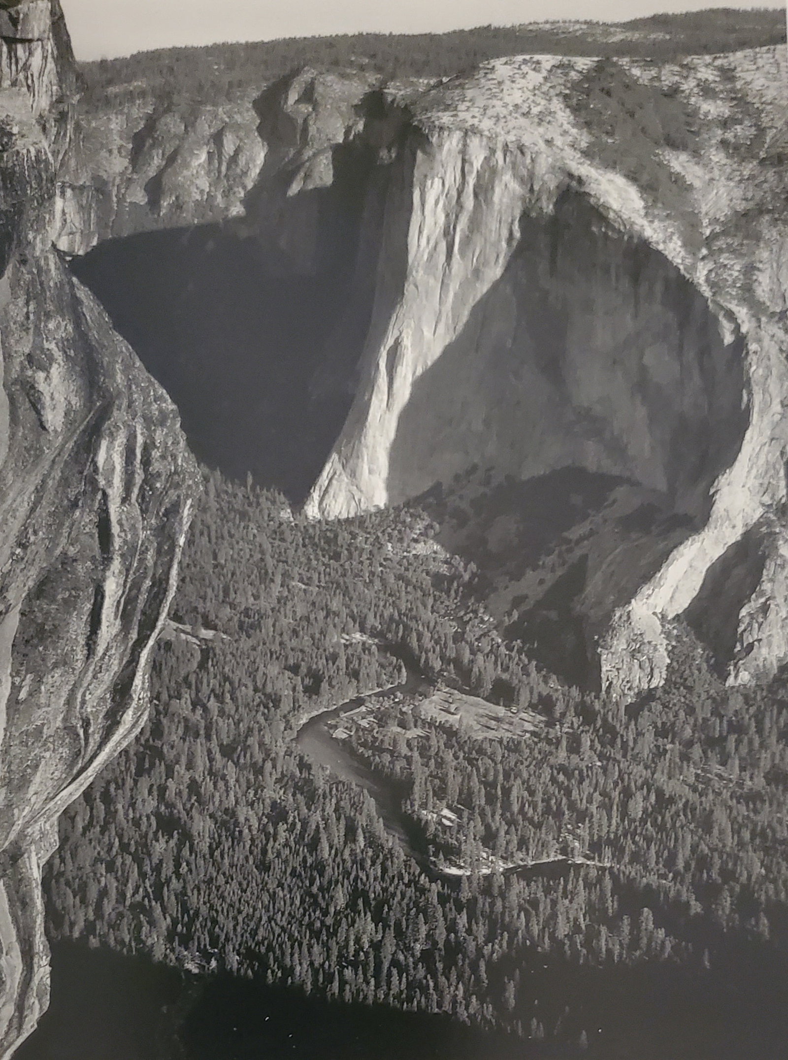 Ansel Adams, El Capitan From Taft Point, Yosemtie National Park, California, C.1936: Photographer: Ansel Adams (American, 1902 - 1984) - Internationally renowned American photographer. One of the most influential artists in photographic history. Title: "El Capitan From Taft Point, Yos