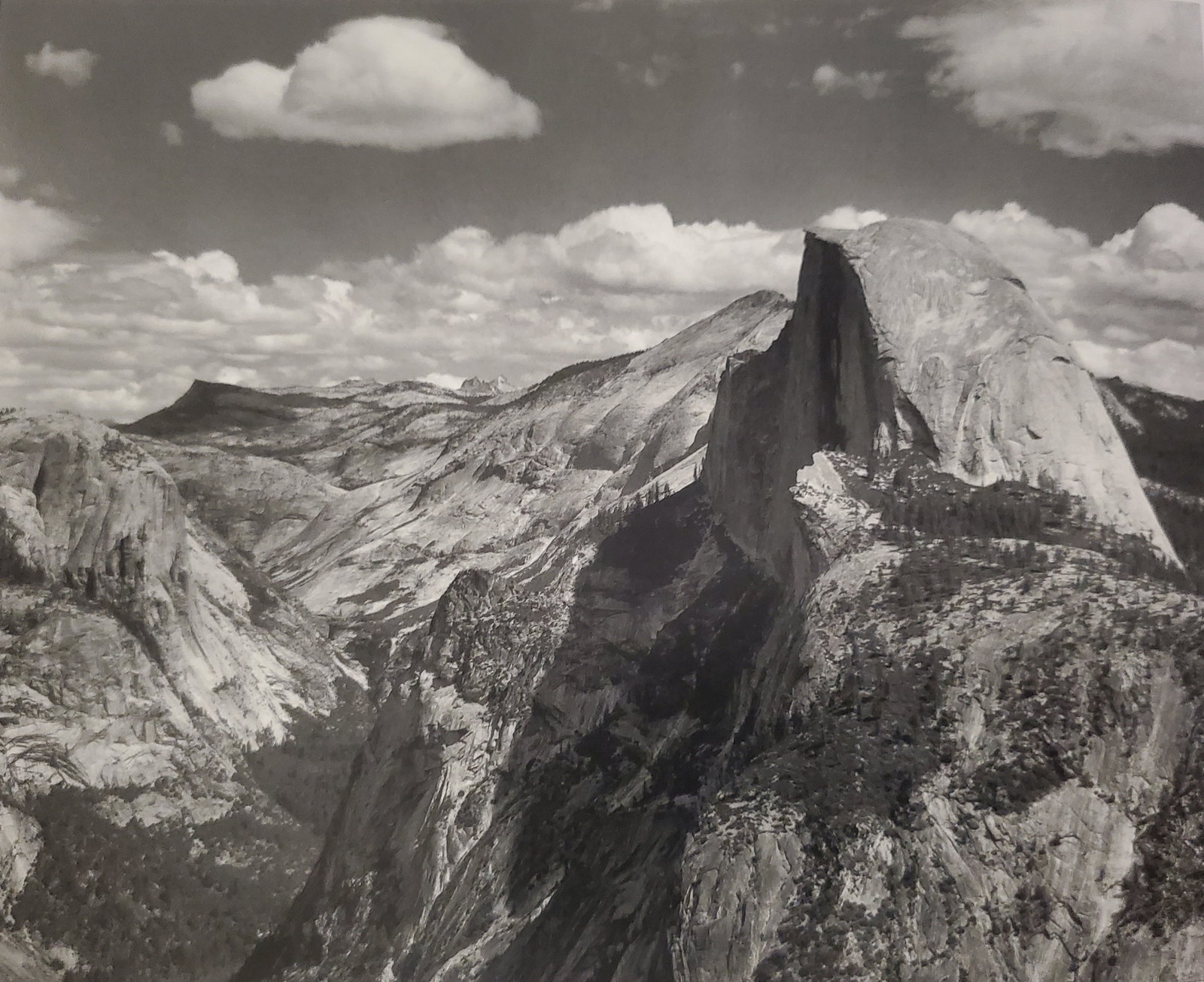 Ansel Adams, Half Dome and Clouds, Yosemite National Park, California, C. 1968: Photographer: Ansel Adams (American, 1902 - 1984) - Internationally renowned American photographer. One of the most influential artists in photographic history. Title: "Half Dome and Clouds, Yosemite 