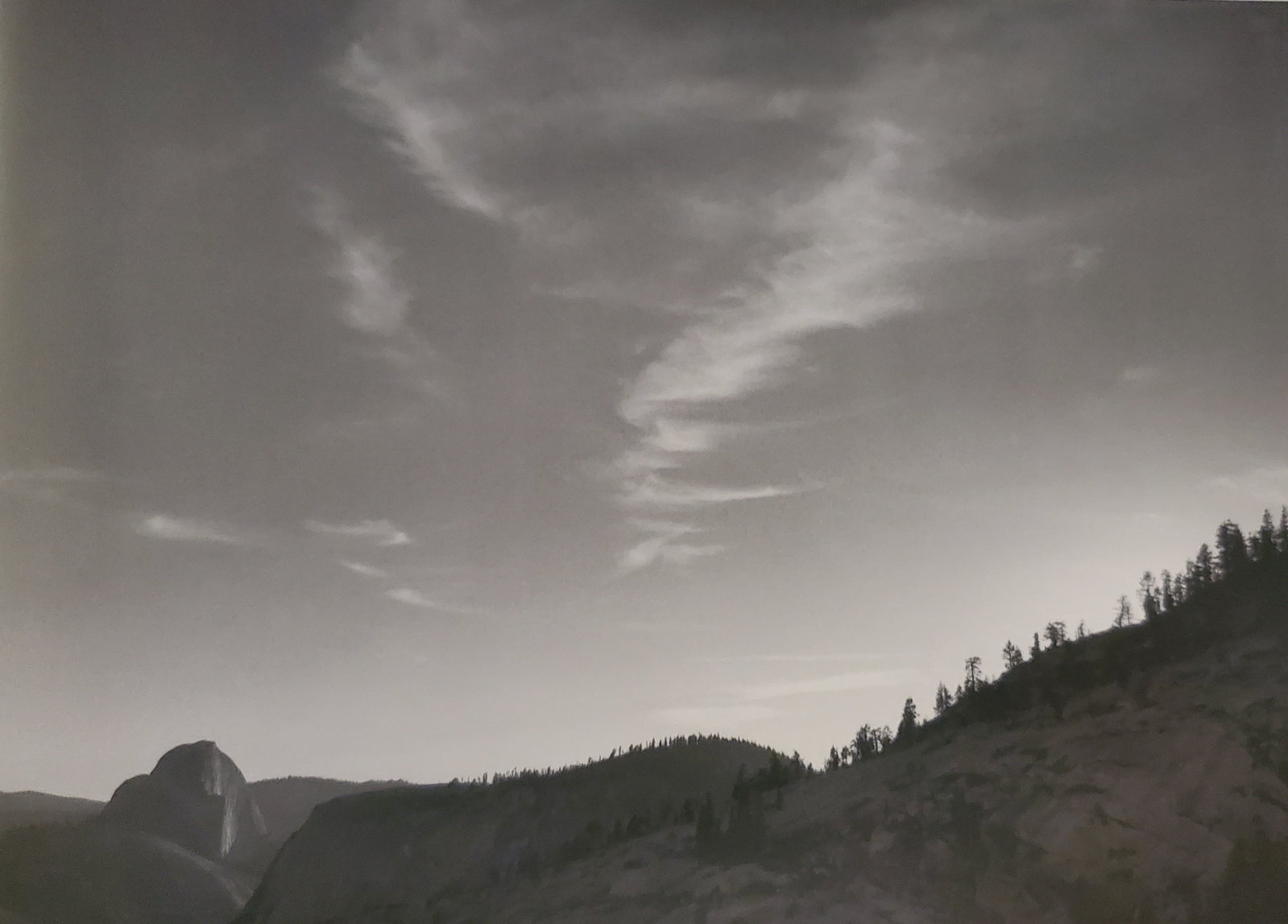 Ansel Adams, Half Dome, Evening, From Olmsted Point, Yosemite National Park, California, C. 1959: Photographer: Ansel Adams (American, 1902 - 1984) - Internationally renowned American photographer. One of the most influential artists in photographic history. Title: "Half Dome, Evening, From Olmste