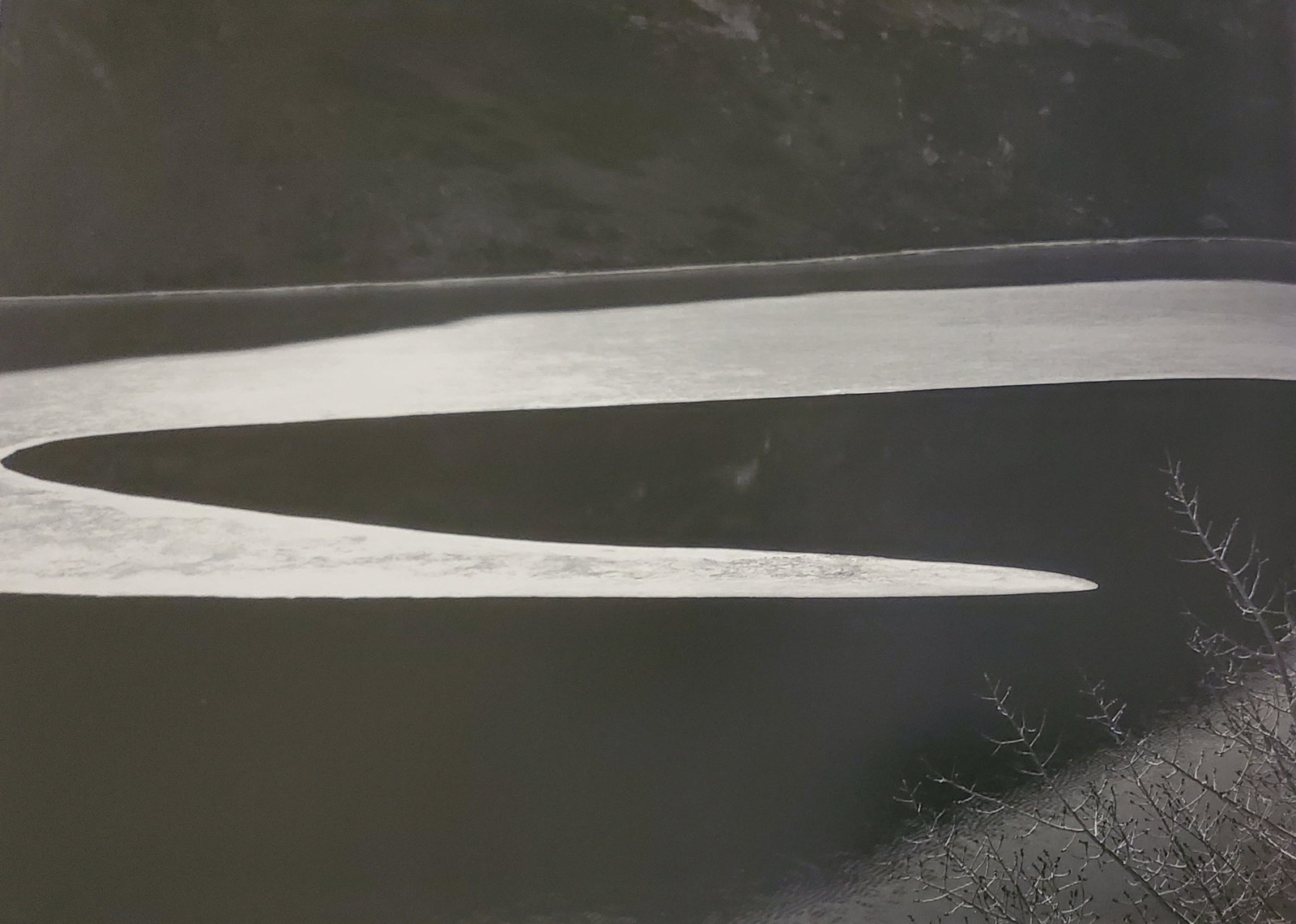 Ansel Adams, Ice on Ellery Lake, Sierra Nevada, California, 1959: Photographer: Ansel Adams (American, 1902 - 1984) - Internationally renowned American photographer. One of the most influential artists in photographic history. Title: "Ice on Ellery Lake, Sierra Neva