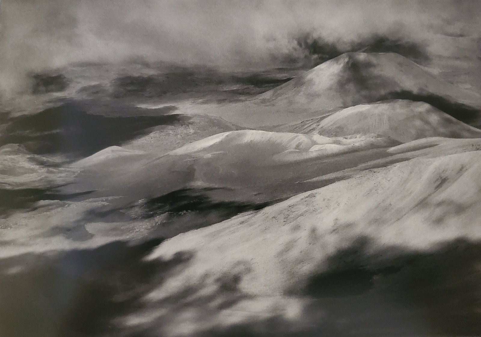 Ansel Adams, In the Crater of Haleakala, Clouds, Haleakala National Park, Hawaii, 1948: Photographer: Ansel Adams (American, 1902 - 1984) - Internationally renowned American photographer. One of the most influential artists in photographic history. Title: "In the Crater of Haleakala, Clo
