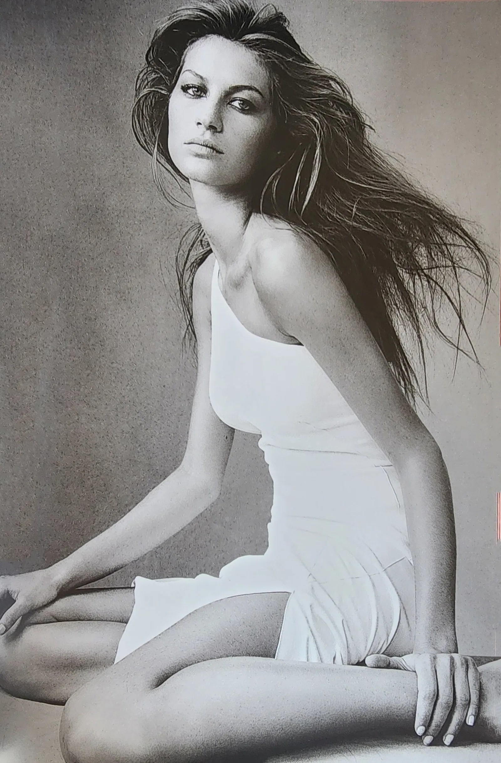 Gisele Bundchen, 2023: Title/Subject: Gisele Bundchen Type Of Print: Authentic Sheet Fed Photogravure/Offset print Date Of Print: 2023 Paper: Medium weight, satin/matte finish Approximate Image Size: 13 x 9 inches Matted Si