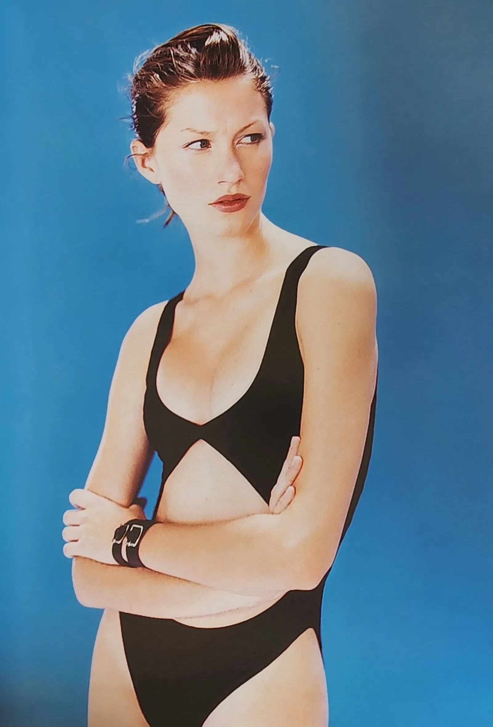 Gisele Bundchen, 2023: Title/Subject: Gisele Bundchen Type Of Print: Authentic Sheet Fed Photogravure/Offset print Date Of Print: 2023 Paper: Medium weight, satin/matte finish Approximate Image Size: 13 x 9 inches Matted Si