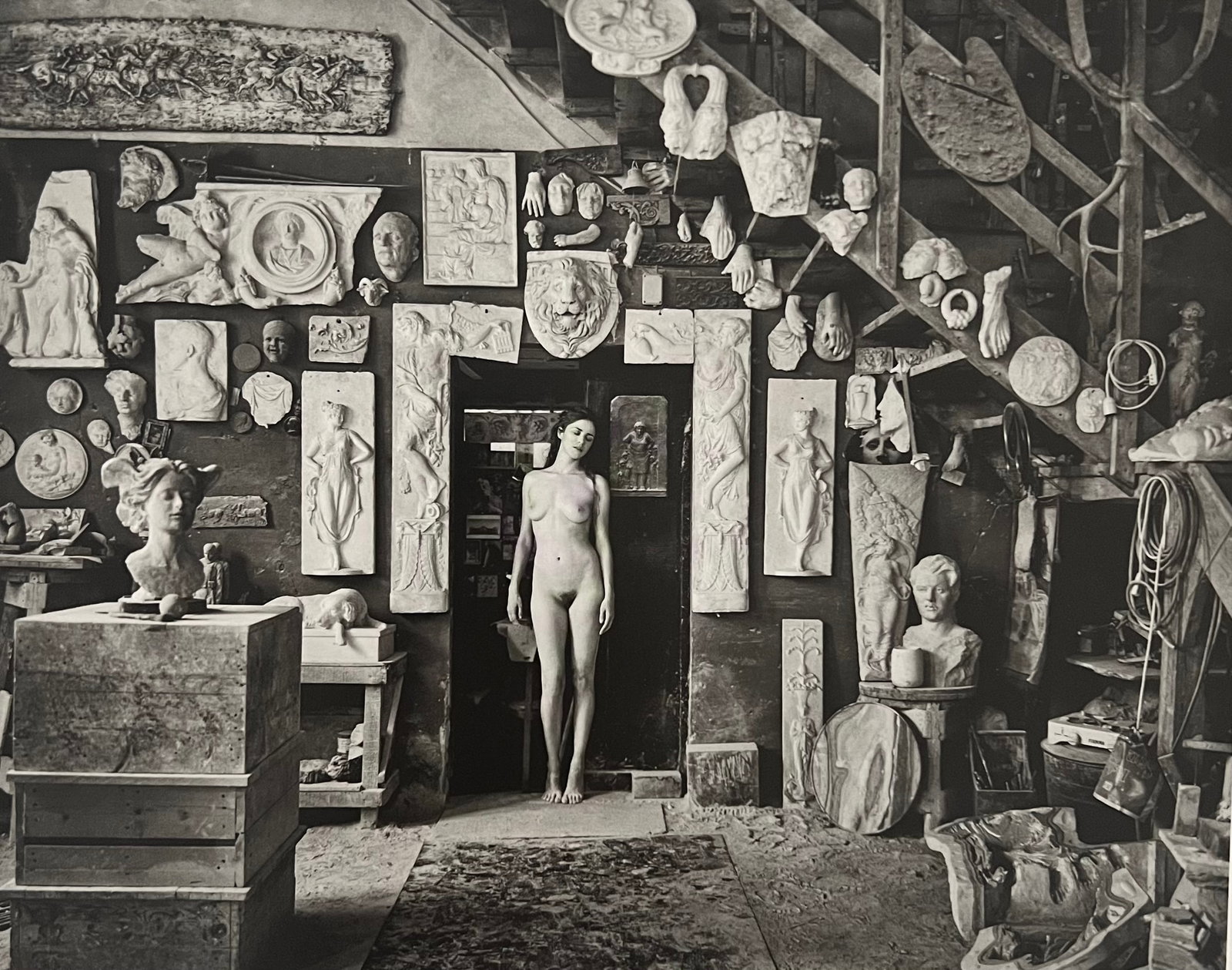 Marc Lagrange, Atlier Pietrasanta 01, 2000's: Photographer: Marc Lagrange was a Belgian photographer known for his nude portraits of female figures. Lagrange created dream-like and fantastical narrative pictures populated by beautiful nudes that 