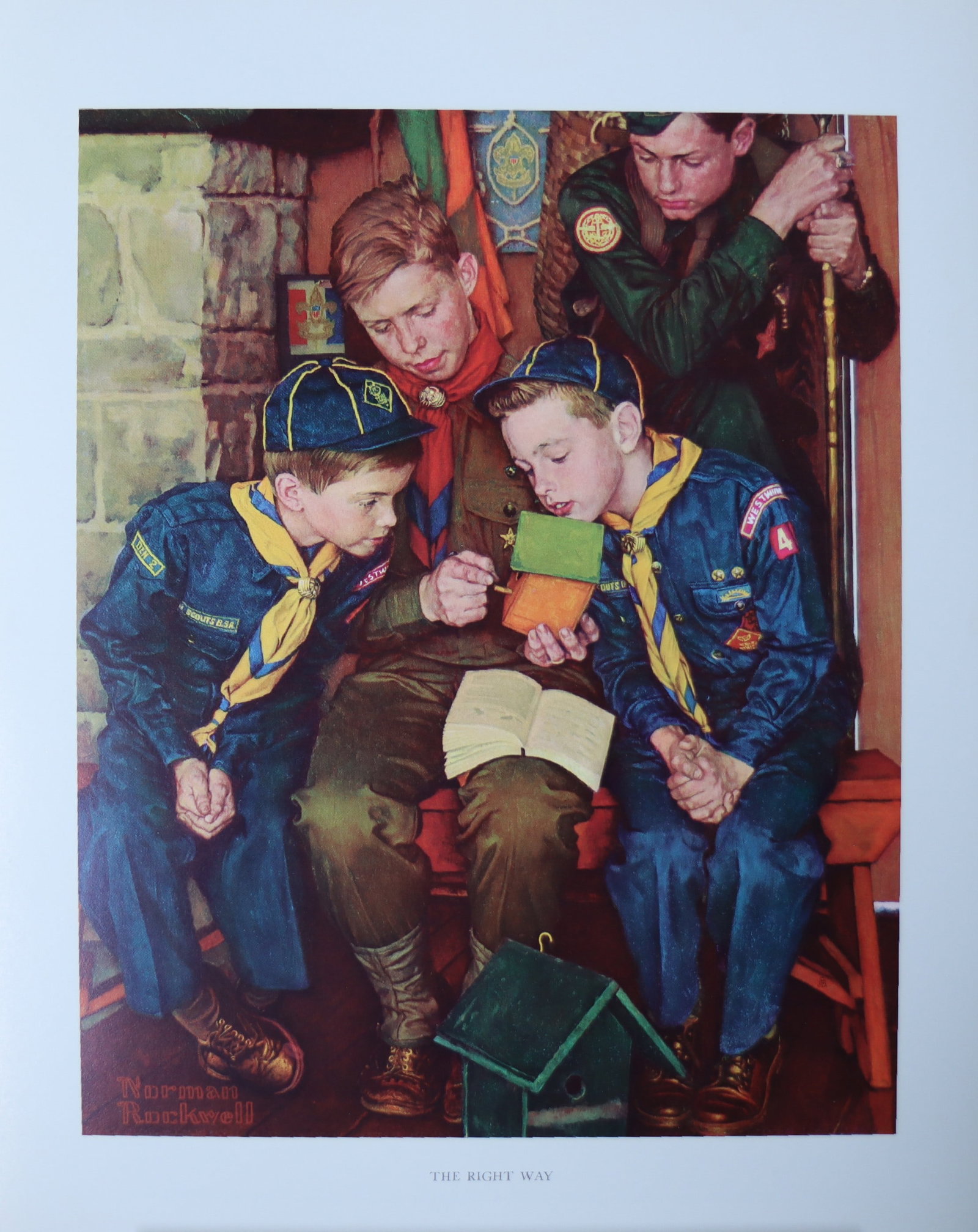 Norman Rockwell, 'The Right Way', Offset Lithograph, 1969: Artist: Norman Rockwell (American, 1894-1978) Title: Surface: Gloss Paper Type: Offset Lithograph Year: 1969 Size: 14"x11" inches (35.6 x 27.9 cm) (sheet, each)Origin: USA Signed: No Artist Bio: First