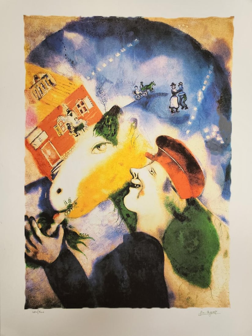 Marc Chagall, 'Peasant Life' 1925, Plate Signed, Serigraph (1 of 1)