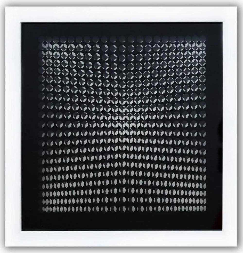 Victor Vasarely, 'Oeuvres Profondes Cinetiques', Vii Framed Serigraph: Artist: Victor Vasarely Title: Profound Works VII Year: 1973 Not signed or numbered, as published Dimensions: 12 in. by 12 in. Framed Edition: From the Rare Limited Edition Publisher: Editions du Grif