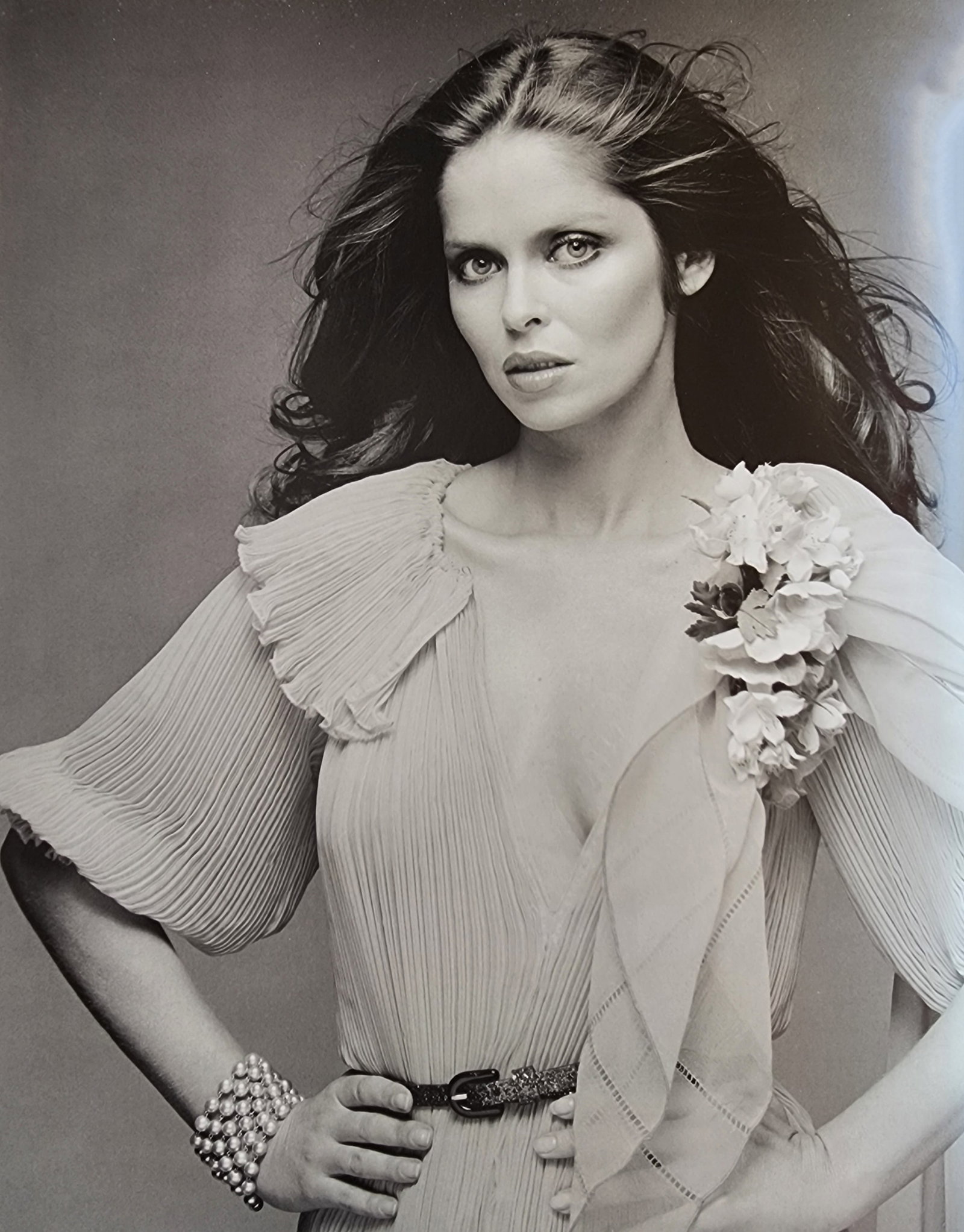 Terry O'Neill, 'Barbara Bach', C.1977: Photographer: Terence Patrick O'Neill CBE was a British photographer, known for documenting the fashions, styles, and celebrities of the 1960s. O'Neill's photographs capture his subjects candidly or i