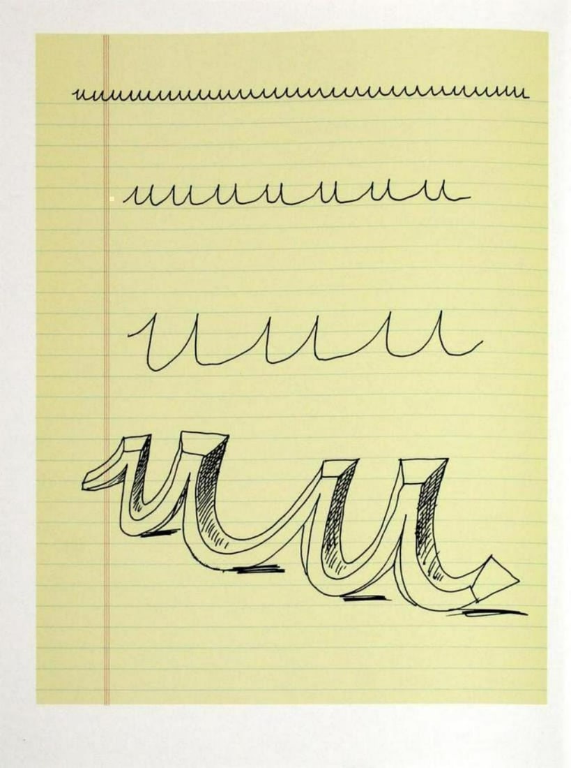 David Hockney, Letter U - Framed Lithograph: Artist: David Hockney. Title: Letter U from "Hockney's Alphabet" Year: 1991. Dimensions: 12 5/8 in. by 9 5/8in. Frame size approx: 18 x 15 Inches. Publisher: Faber and Faber Limited London Suite: Hock